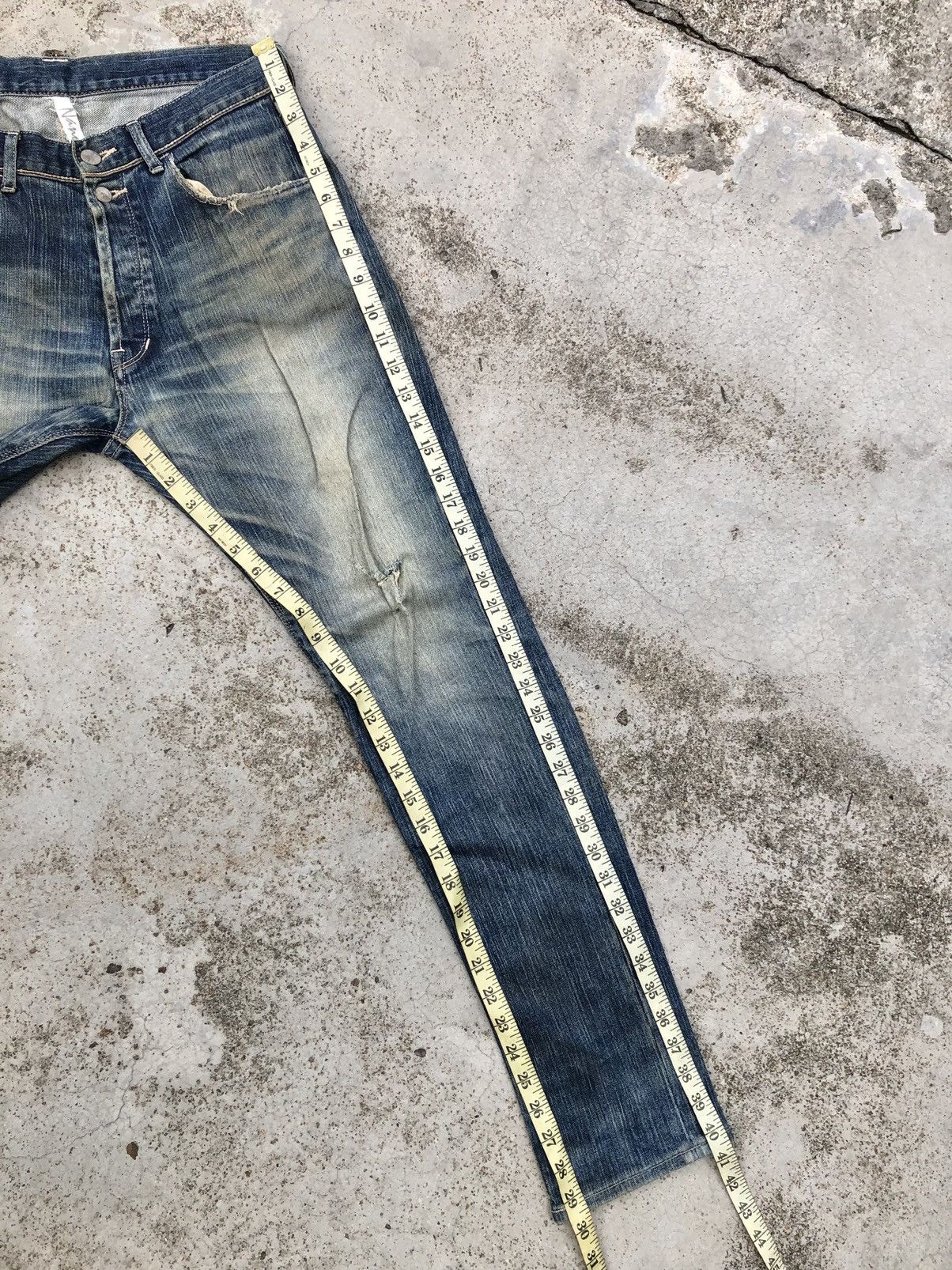 NANO universe SLIM FIT DISTRESSED DENIM BY NANO UNIVERSE Size US 30 / EU 46 - 13 Thumbnail