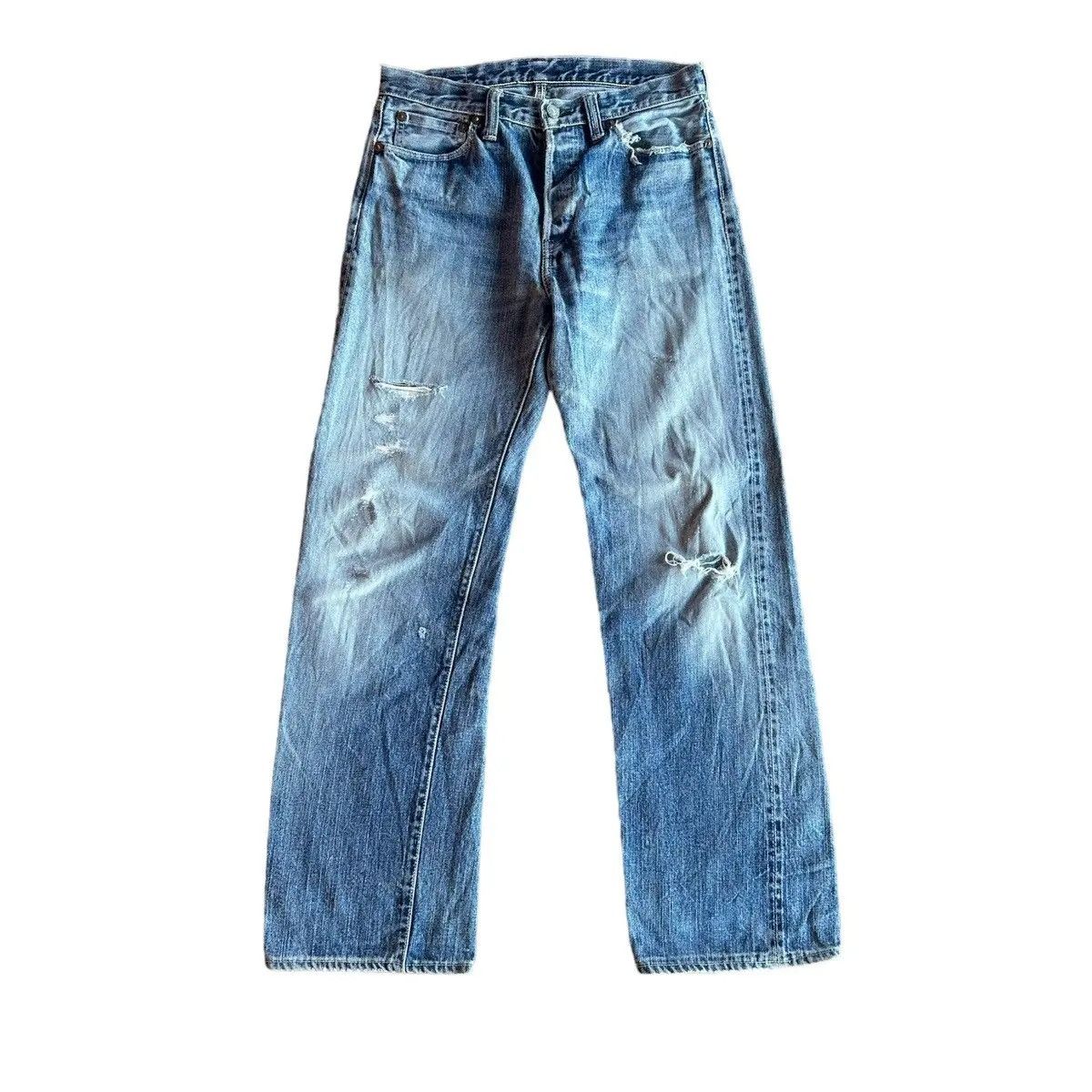 The Flat Head THE FLAT HEAD 18oz DENIM SELVEDGE/REDLINE DISTRESSED PANTS Size US 30 / EU 46 - 1 Thumbnail