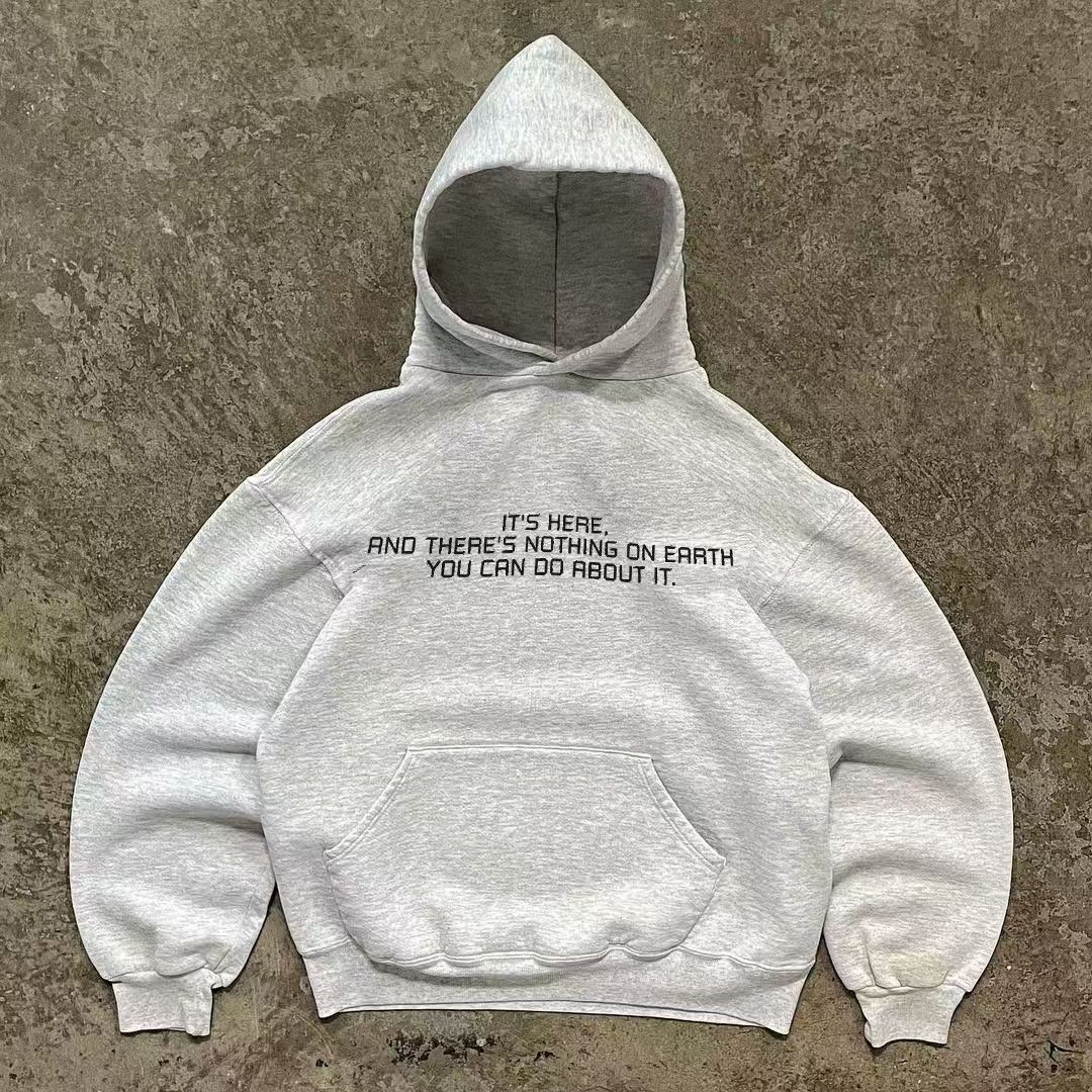 Japanese Brand × Vintage Gray washed vintage letter print cotton hoodie Size US M / EU 48-50 / 2 - 1 Thumbnail