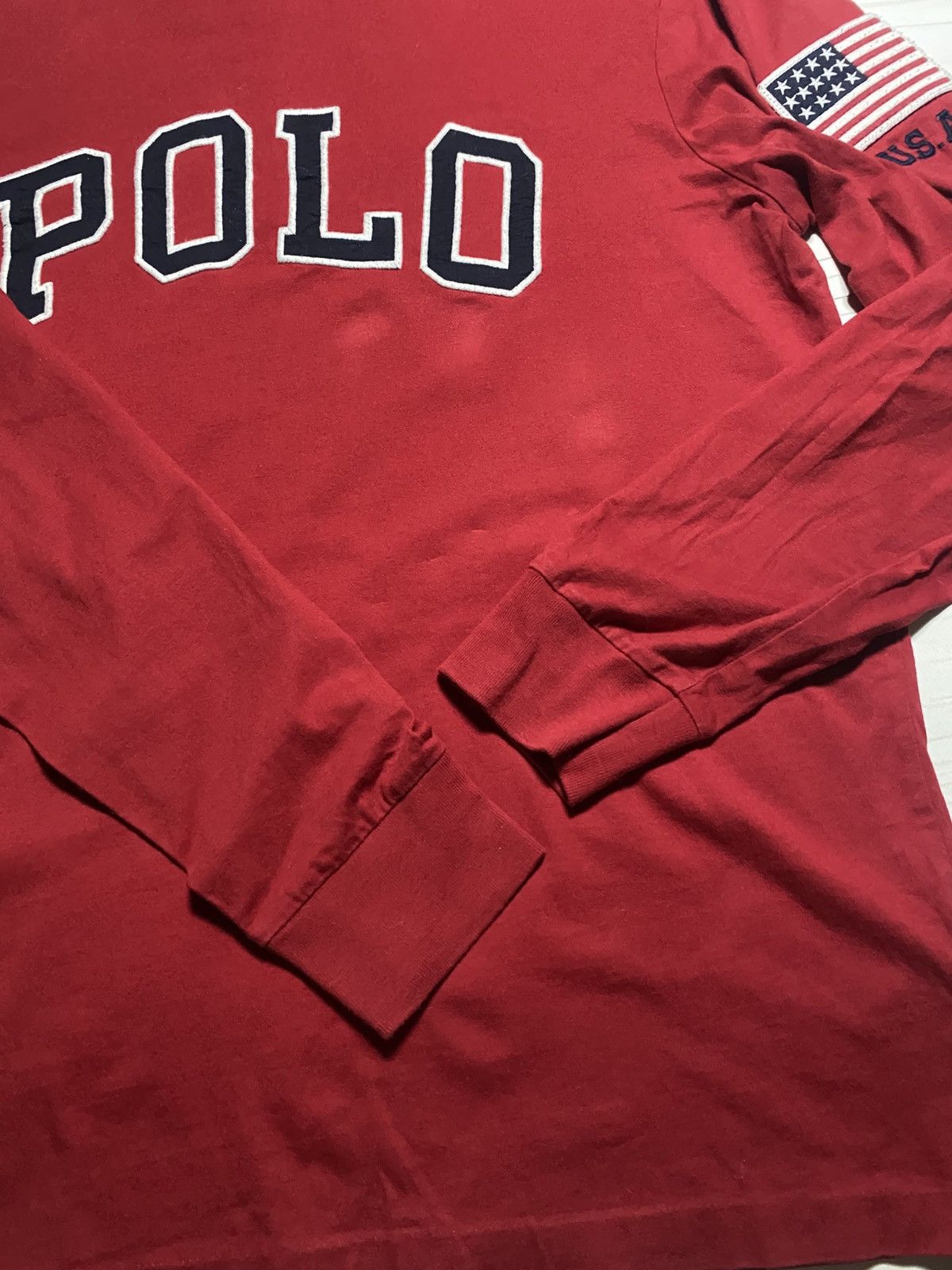 Polo Ralph Lauren Vintage Polo Ralph Lauren Big Logo USA patch y2k t shirt Size US M / EU 48-50 / 2 - 8 Thumbnail