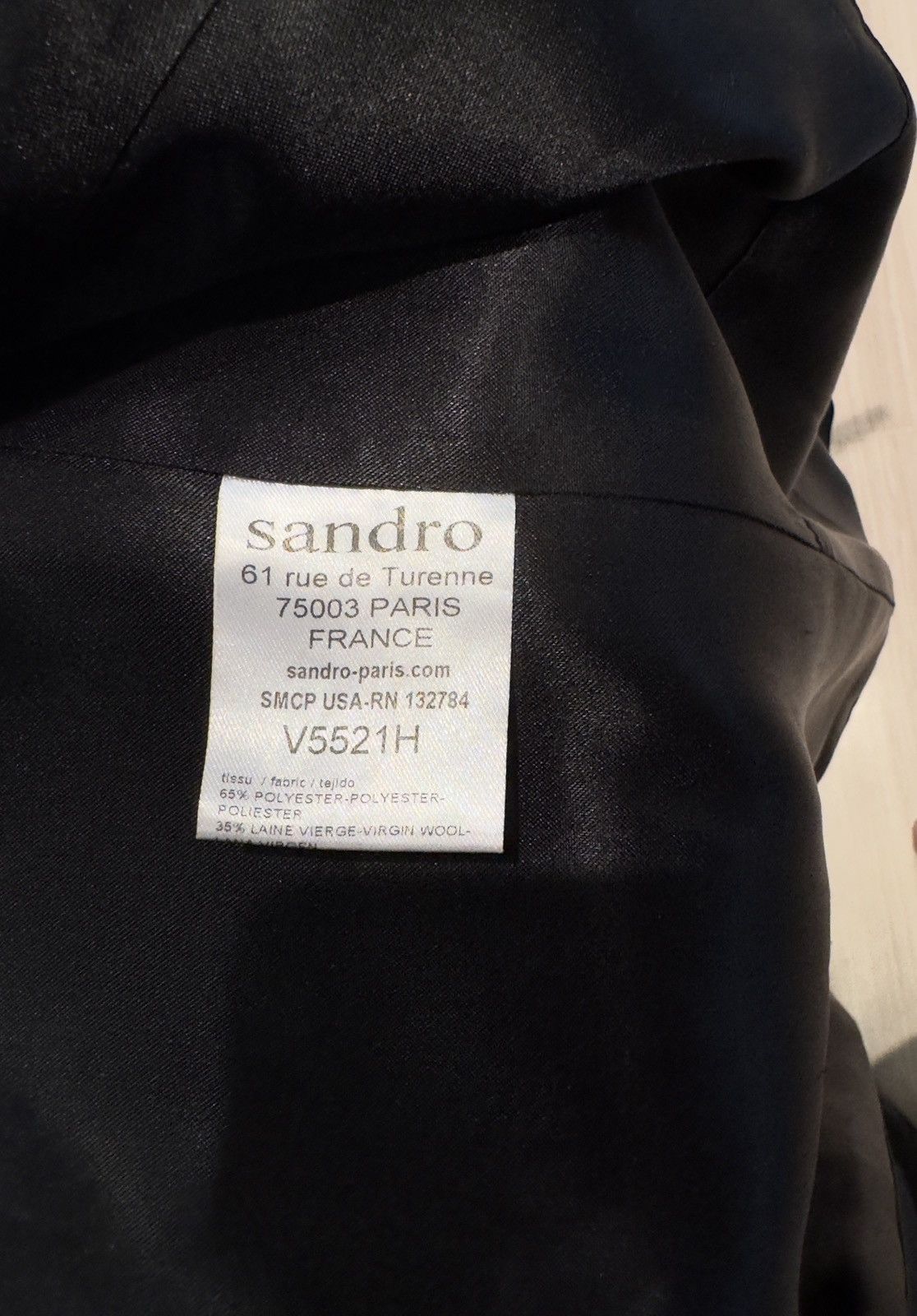Sandro Sandro blazer Black Leather Lapel Size S / US 4 / IT 40 - 4 Thumbnail