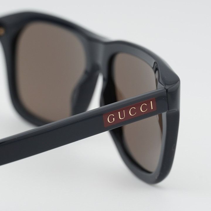 Gucci Gucci GG2077S 004 Sunglasses Blue Square Frame, Brown Lenses Size ONE SIZE - 6 Thumbnail