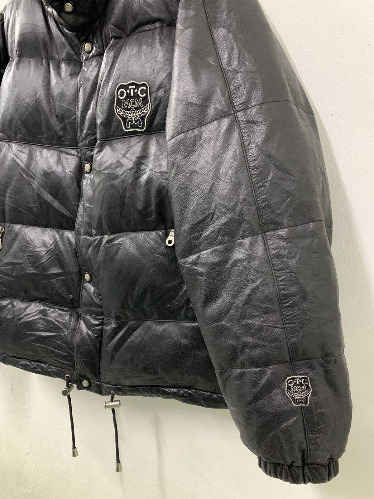 Vintage Vintage MCM O.T.C Puffer Leather Jacket Size US L / EU 52-54 / 3 - 3 Thumbnail