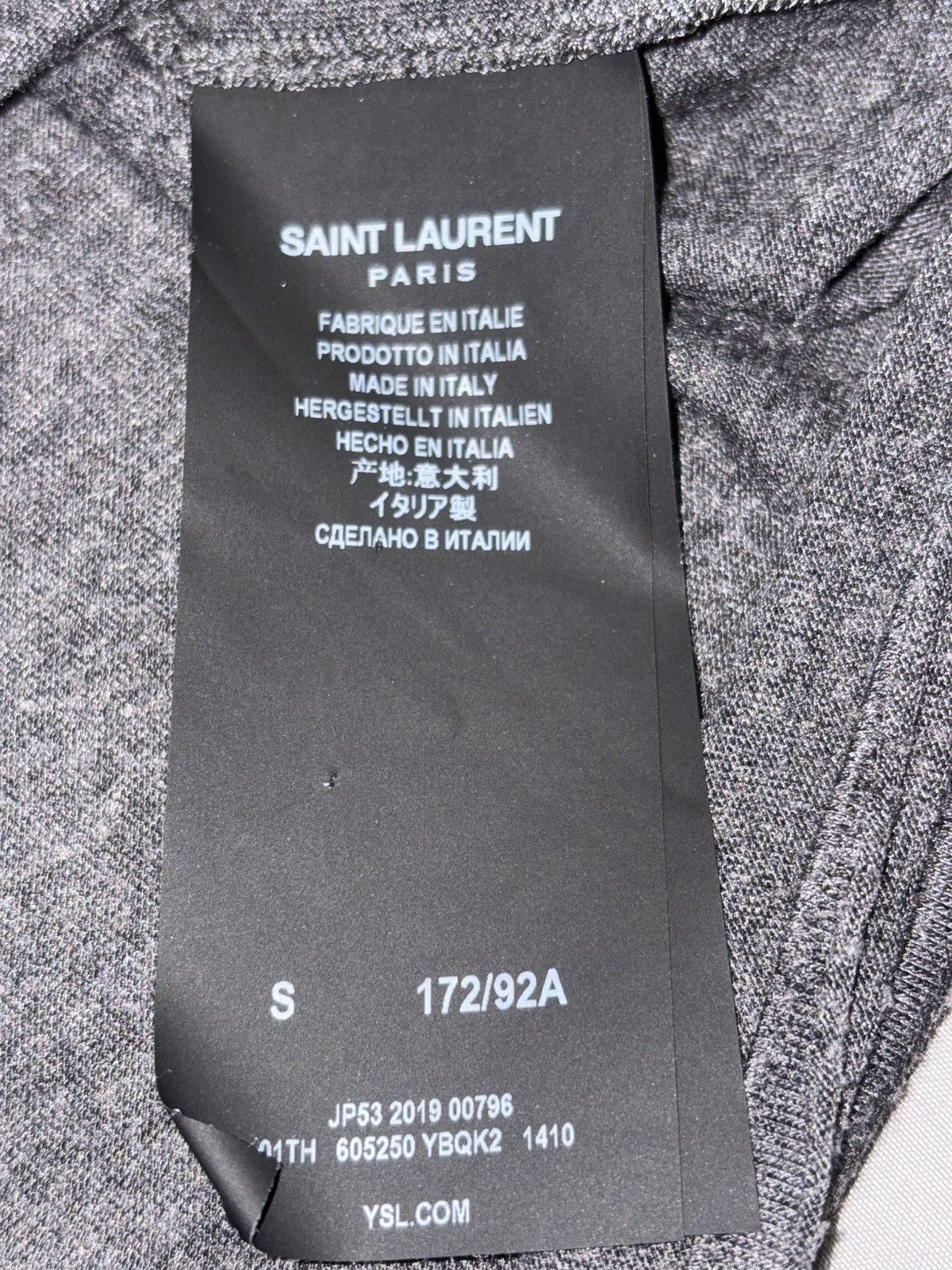 Saint Laurent Paris Saint Laurent Paris Skeleton Burning Man T-Shirt Anthracite Size US M / EU 48-50 / 2 - 6 Thumbnail