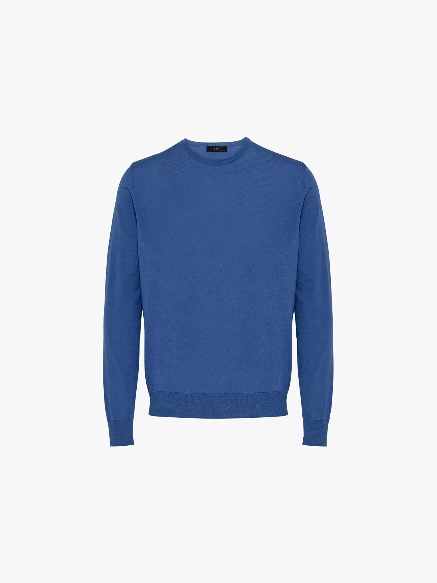 Prada o1bcso1str1025 Crewneck Regular-Fit Wool Jumper in Blue Size US L / EU 52-54 / 3 - 1 Thumbnail