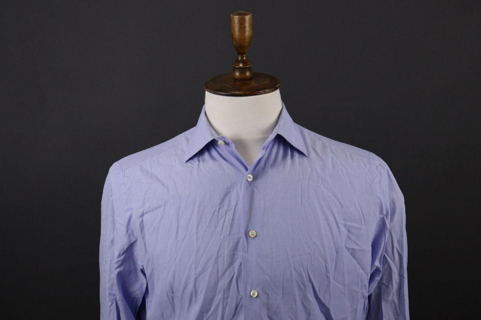 Romeo Gigli Romeo Gigli Milano Blue Button Down Shirt Size 39 / 15 Size US M / EU 48-50 / 2 - 2 Thumbnail