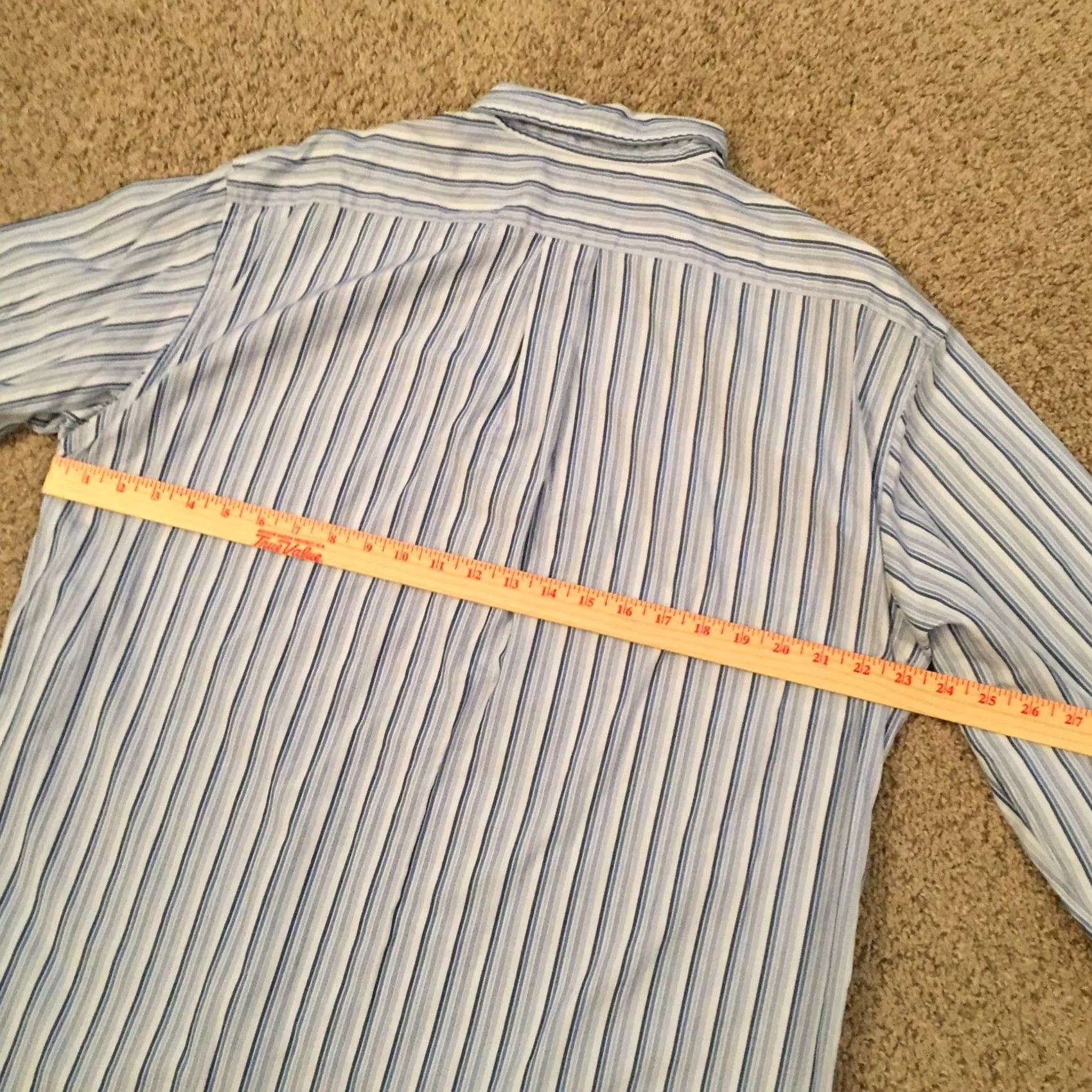 J.Crew J.CREW Shirt Mens Large Blue Striped Long Sleeve Button Up Size US L / EU 52-54 / 3 - 7 Thumbnail