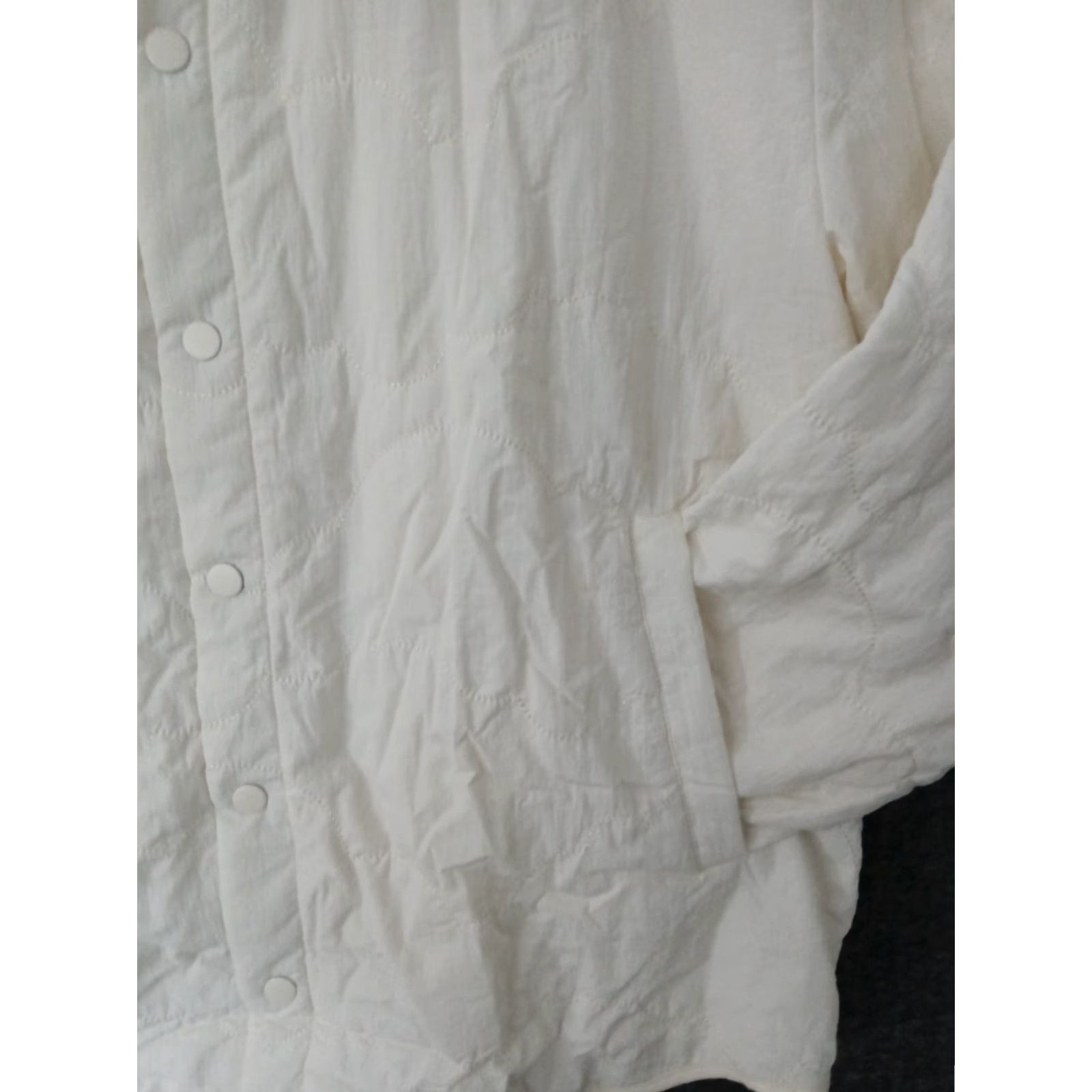 Vintage Stylus Jacket Mens M Ivory Pockets LaDarius Campbell Designer Rain Coat Mid-Length Nylon Snap Button-Down Casual Fall Winter Style: Rain Coat Size US M / EU 48-50 / 2 - 7 Thumbnail