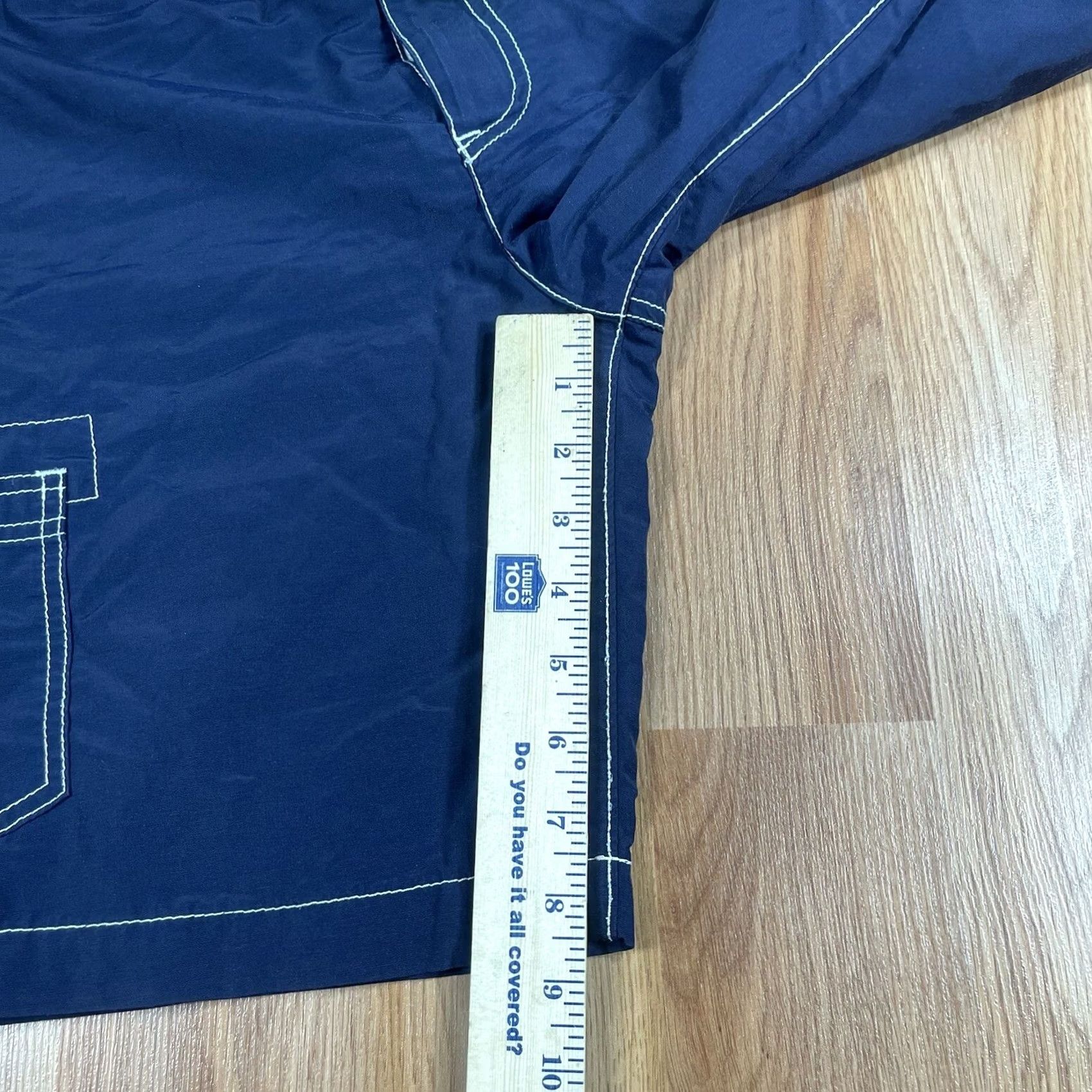 Express Express Shorts Mens 30 Navy Blue Drawstring Swim Trunks Beach Polyester Blend Nylon Polyester Size US 30 / EU 46 - 7 Thumbnail