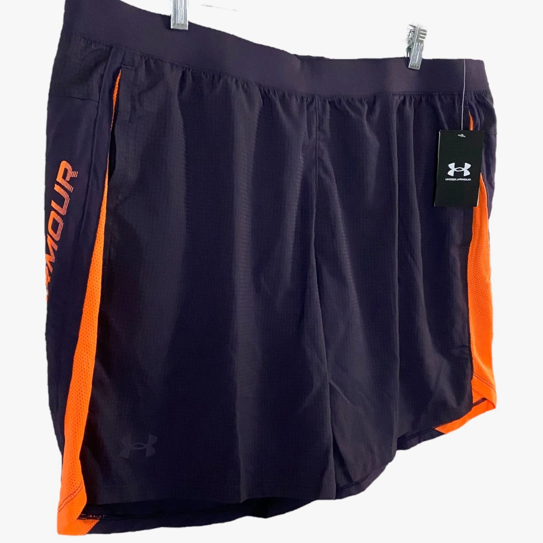 Under Armour VINTAGE Under Armour Launch 7'' Lined Running Shorts Blue Men’s XXL Athletic Stretch New Size US 39 - 2 Thumbnail