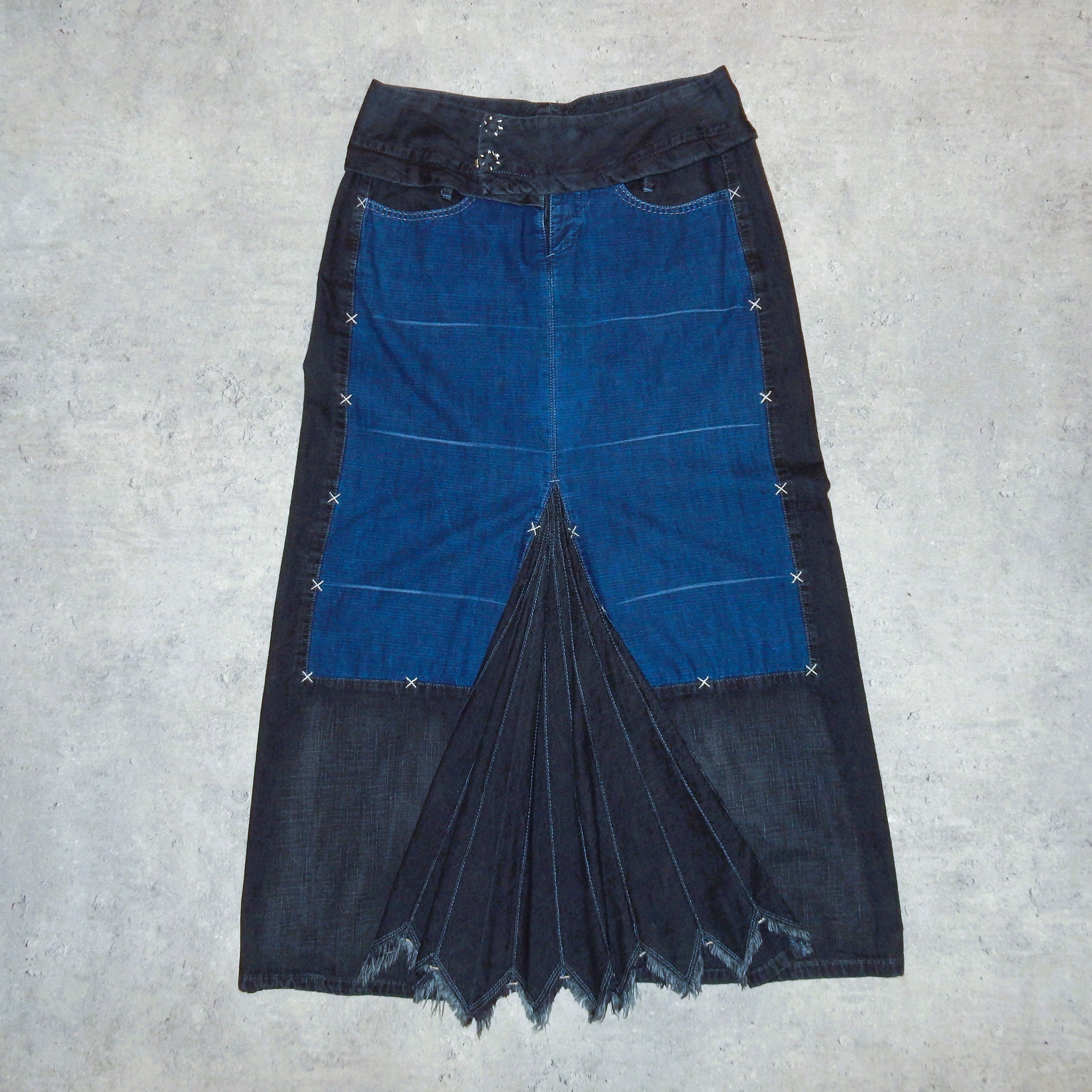 Marithe + Francois Girbaud × Vintage Marithe Francois Girbaud navy jeans maxi skirt - M Size 27" / US 4 / IT 40 - 3 Thumbnail