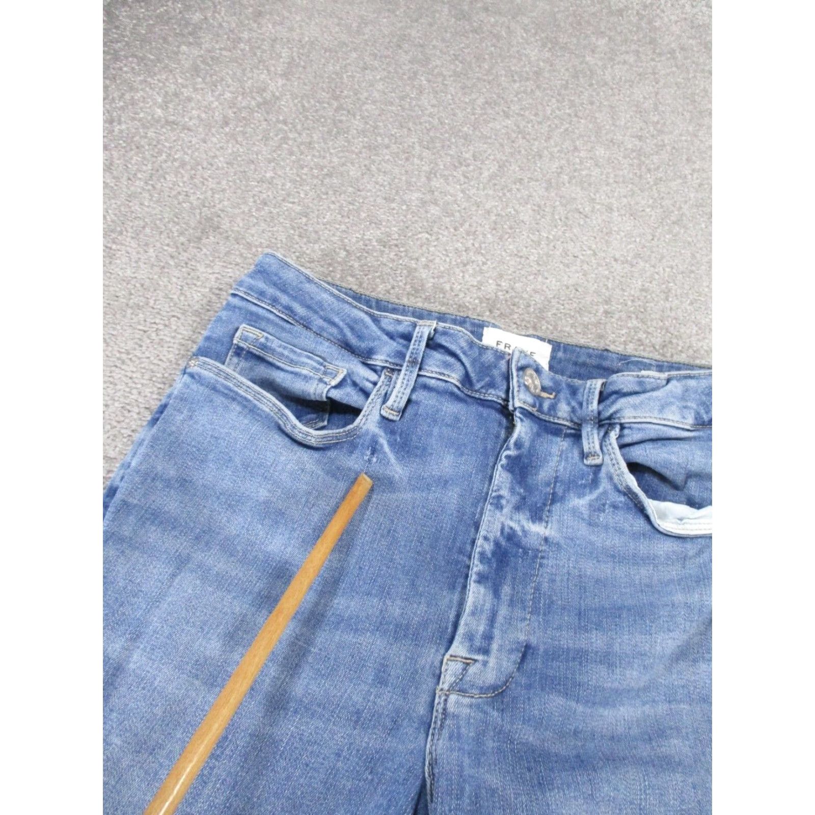 Frame VINTAGE FRAME Womens Skinny Crop Jeans Size 2 Light Wash Denim Zipper High Rise Size 26" / US 2 / IT 38 - 2 Thumbnail