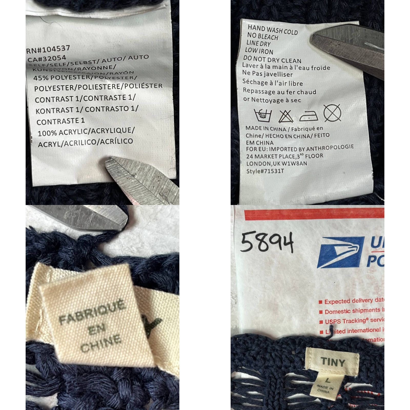 Vintage Tiny Blouse Shirt L Women Blue Lightweight Boho Cap Sleeve Collared Love Size Large Size L / US 10 / IT 46 - 8 Thumbnail