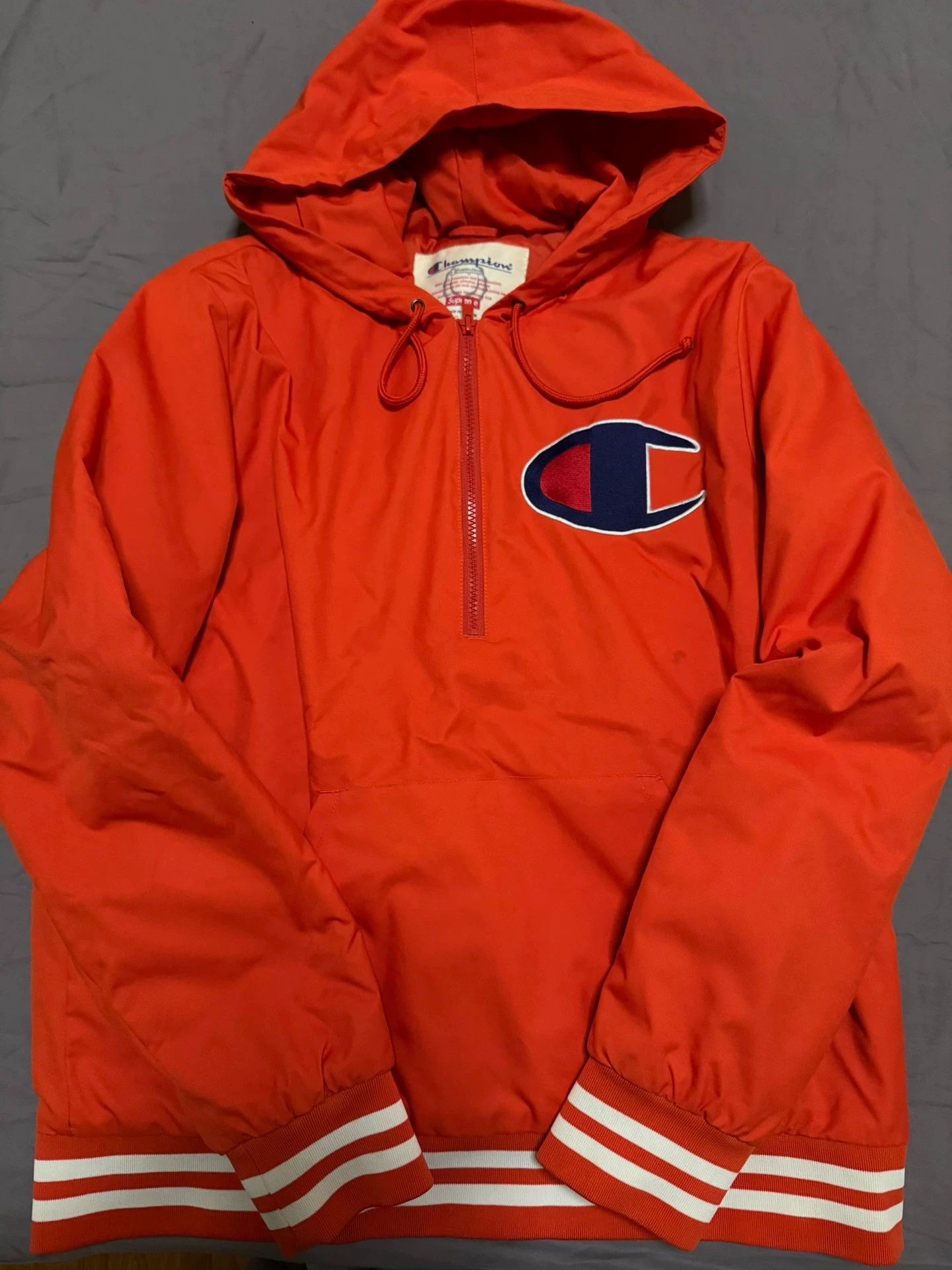 Supreme Supreme Champion Orange Zip Jacket L Back Big Logo Size US L / EU 52-54 / 3 - 2 Thumbnail