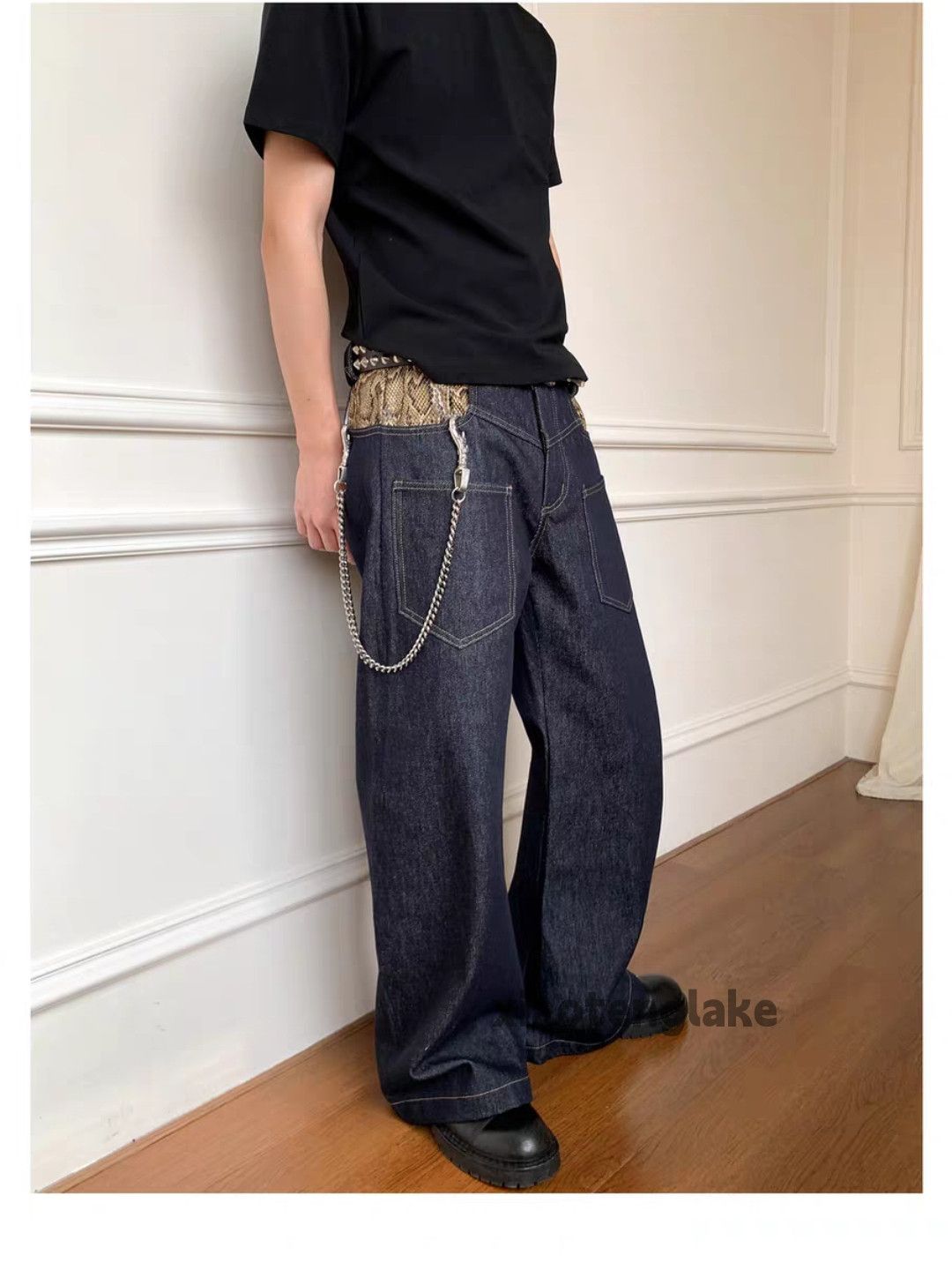 Designer × Jean × Vintage Utility skate hiphop snake pattern graphic hiphop pants Size US 30 / EU 46 - 3 Thumbnail