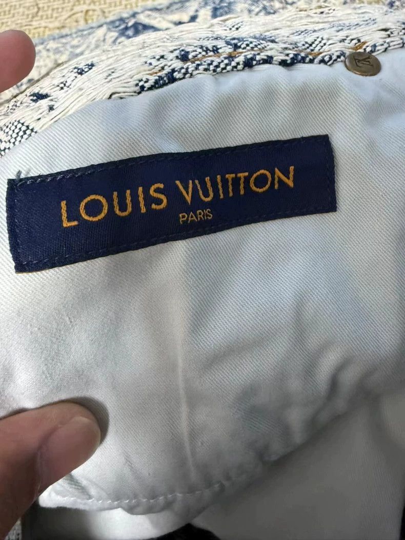 Louis Vuitton lv distressed floral denim shorts-2507 Size US 30 / EU 46 - 4 Thumbnail