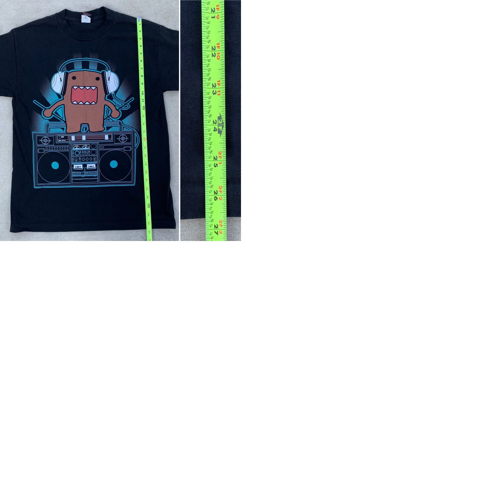 Vintage Domo Boombox Headphones T Shirt Unisex Adults M Black 100% cotton Graphic Print NHK-TYO1998-2011 Domo Animation Size M Clothing Mens Womens Boys Girls Size US M / EU 48-50 / 2 - 9 Thumbnail