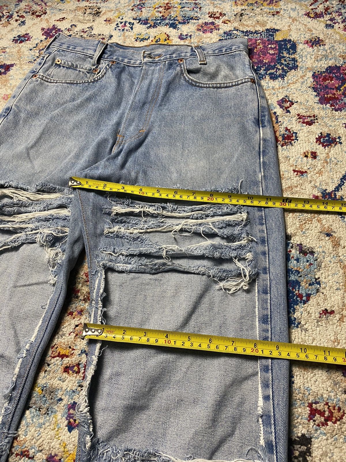 Levi's Levis Lot 550 Custom Destroyed Jeans Relaxed Fit Denim W30 Size US 30 / EU 46 - 15 Thumbnail