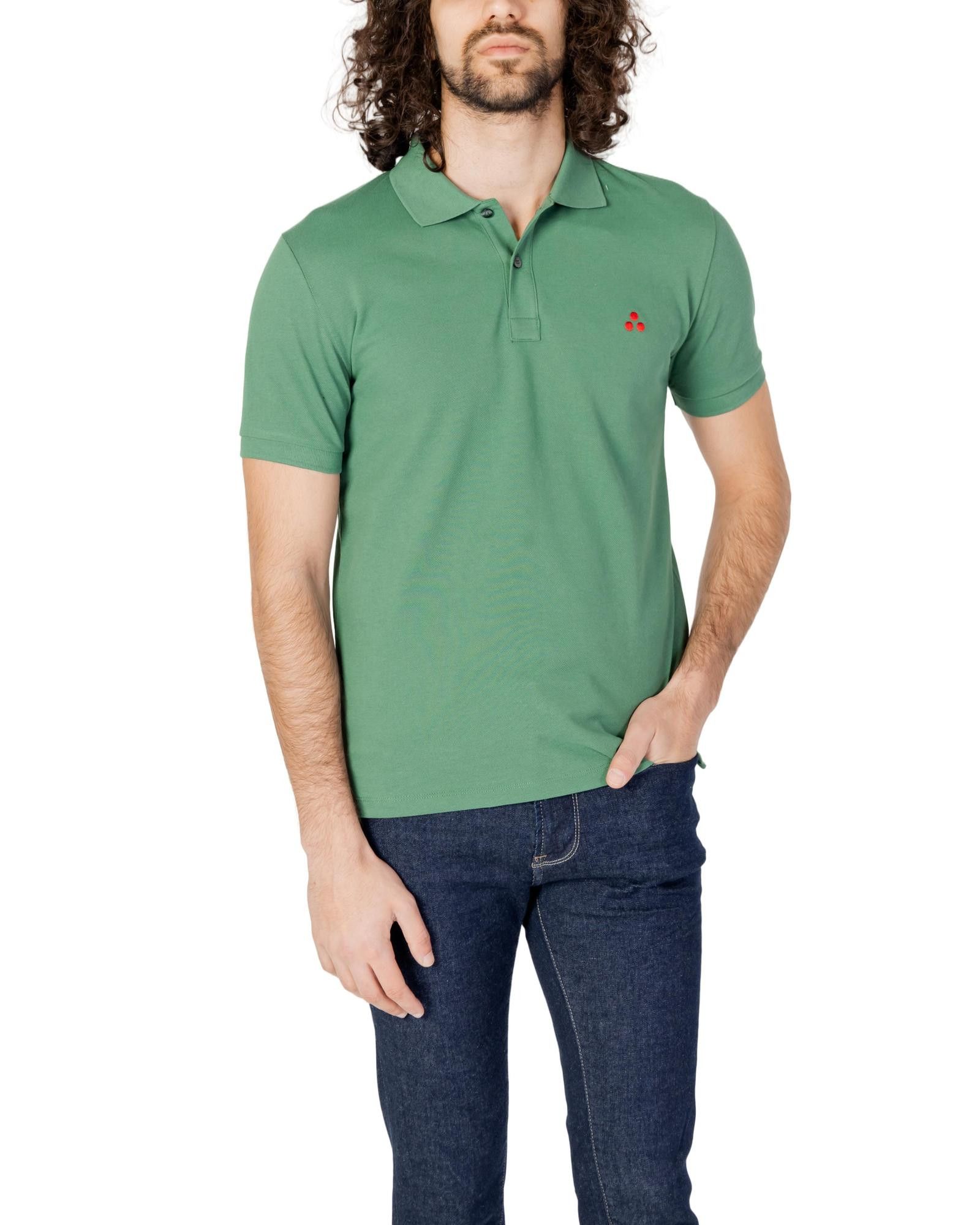 image of Peuterey Plain Polo Shirt in Green, Men's (Size Medium)
