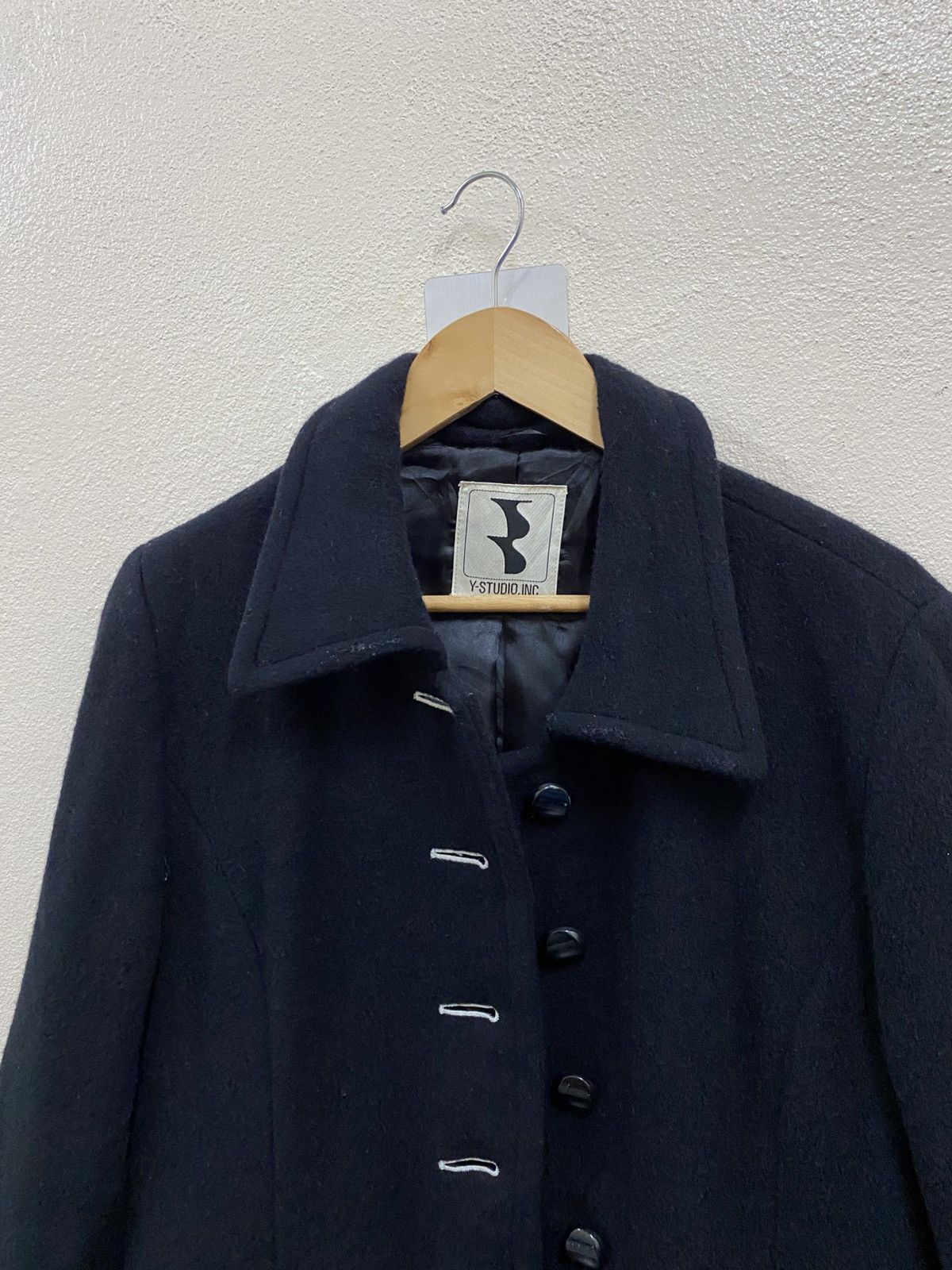 Yohji Yamamoto Vtg Y-Studio Wool Coat Jacket Black Size M / US 6-8 / IT 42-44 - 4 Thumbnail