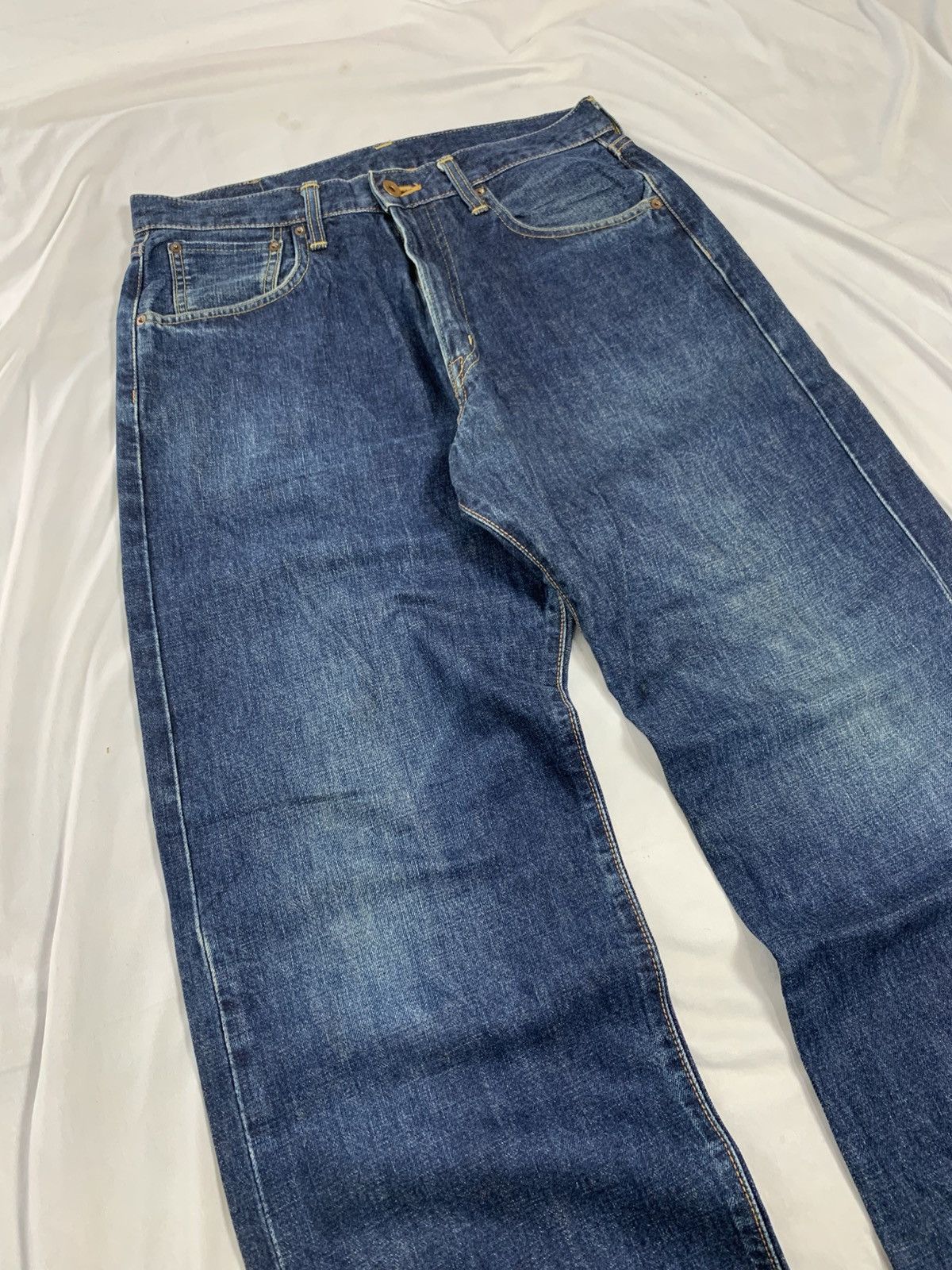 Edwin Vintage edwin selvedge raw jeans distres Size US 31 - 6 Thumbnail