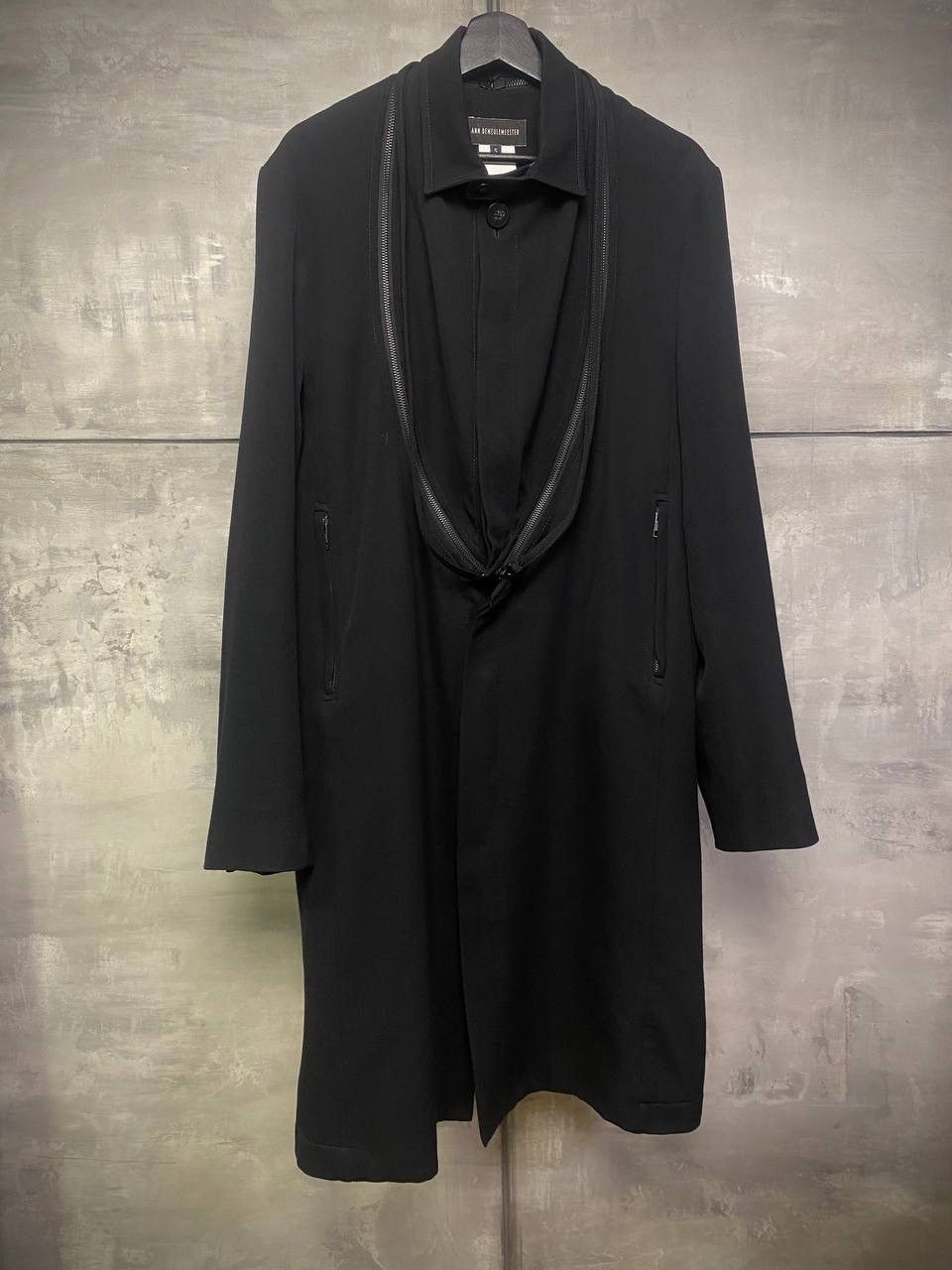 Ann Demeulemeester FW15 Wool Coat Zip Breast Sample Runway S-M Size US M / EU 48-50 / 2 - 1 Thumbnail