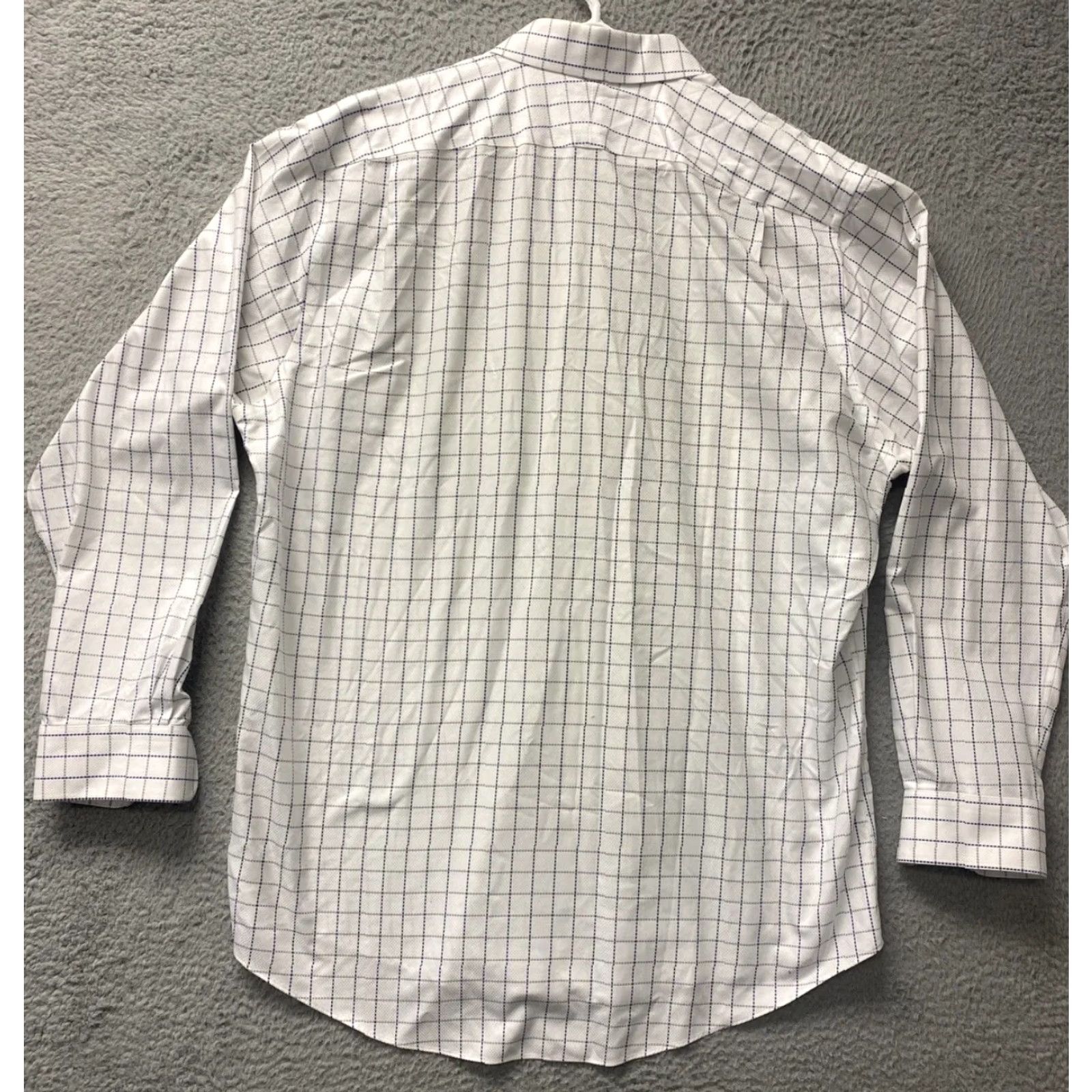 Nordstrom Nordstrom Shirt Mens 17 36 Button-Down Long Sleeve Cream Check /107-10 Classic Casual Men's Button Up Shirt Size US XL / EU 56 / 4 - 8 Thumbnail