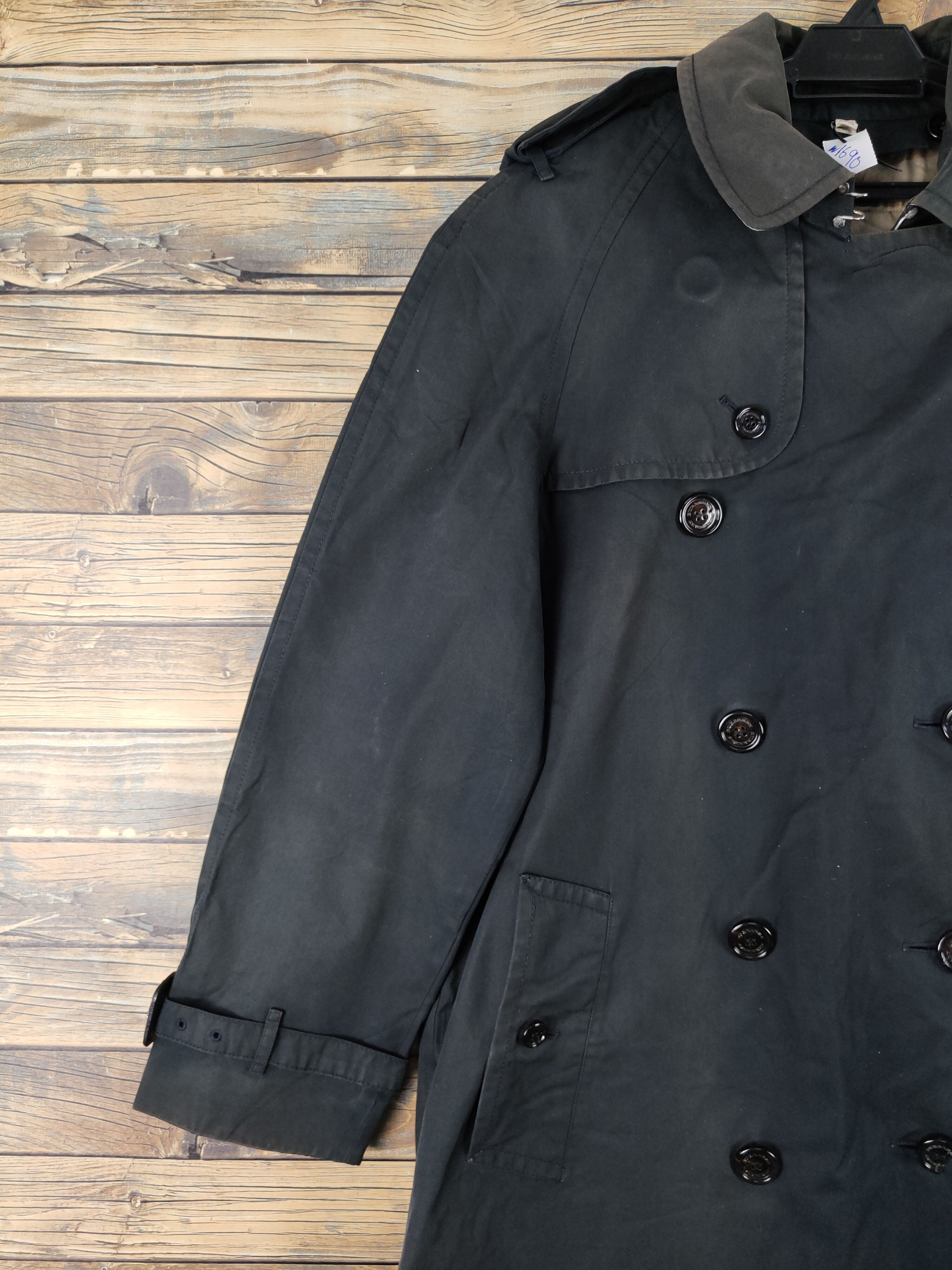Burberry D Burberry Black Faded trench coat Long Jackets #W1690 Size L / US 10 / IT 46 - 5 Thumbnail