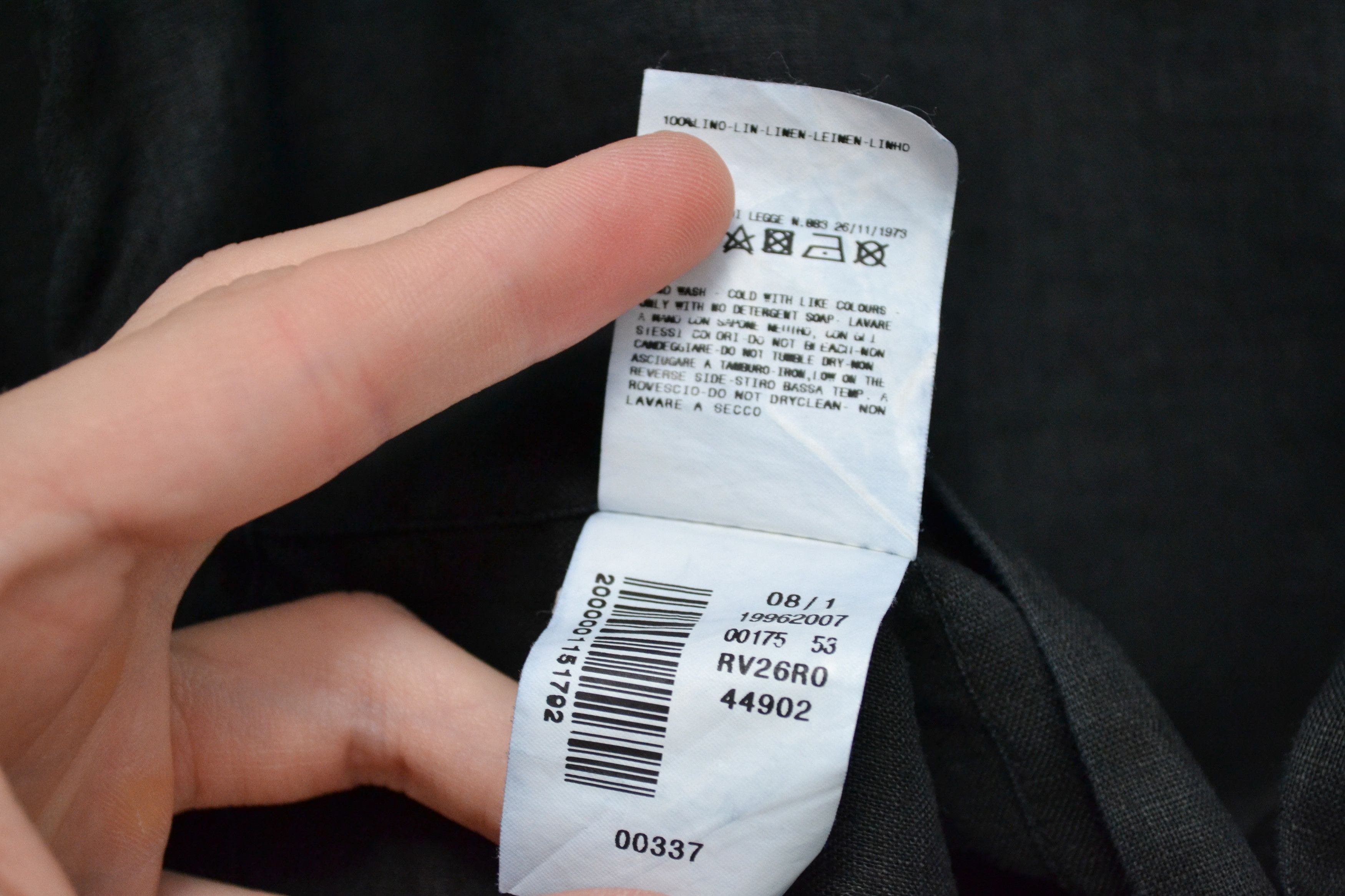 Versace Jeans Couture Versace Jeans Couture 100% Linen Black Shirt Size fit XL Size US XL / EU 56 / 4 - 7 Thumbnail