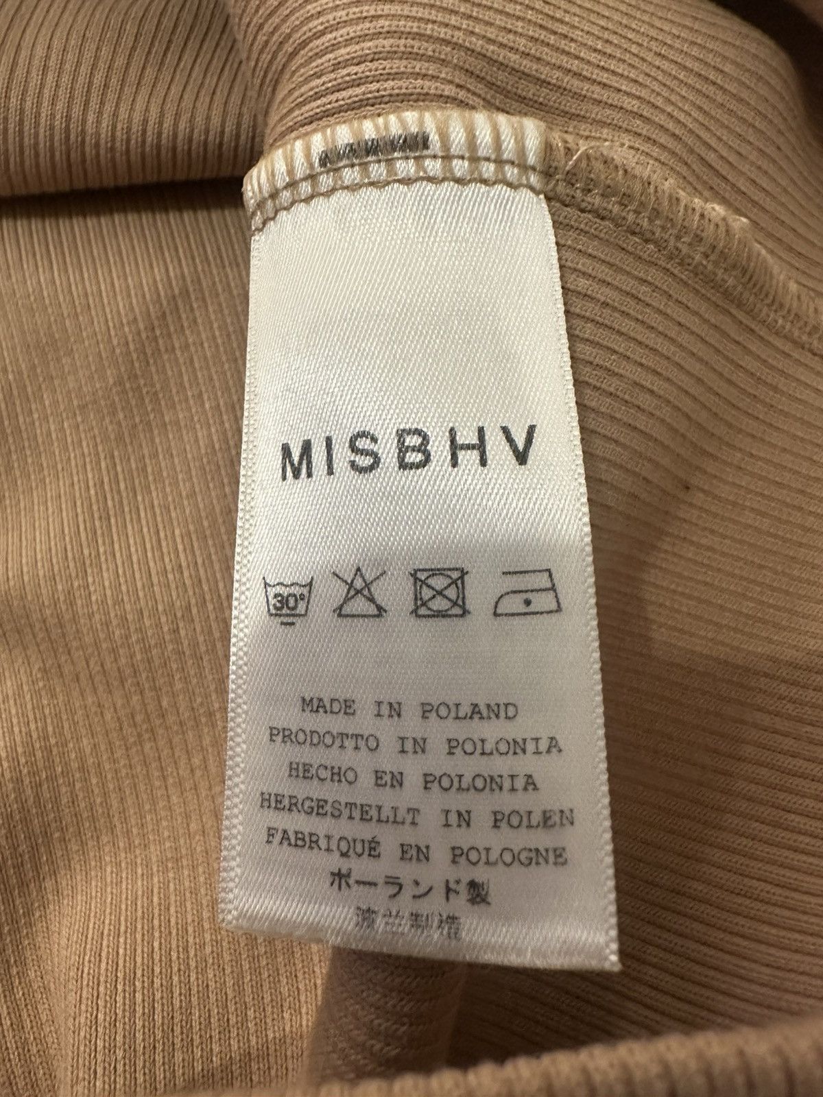 Misbhv MISBHV ‘M’ TANK TOP XL BEIGE Size US XL / EU 56 / 4 - 4 Thumbnail