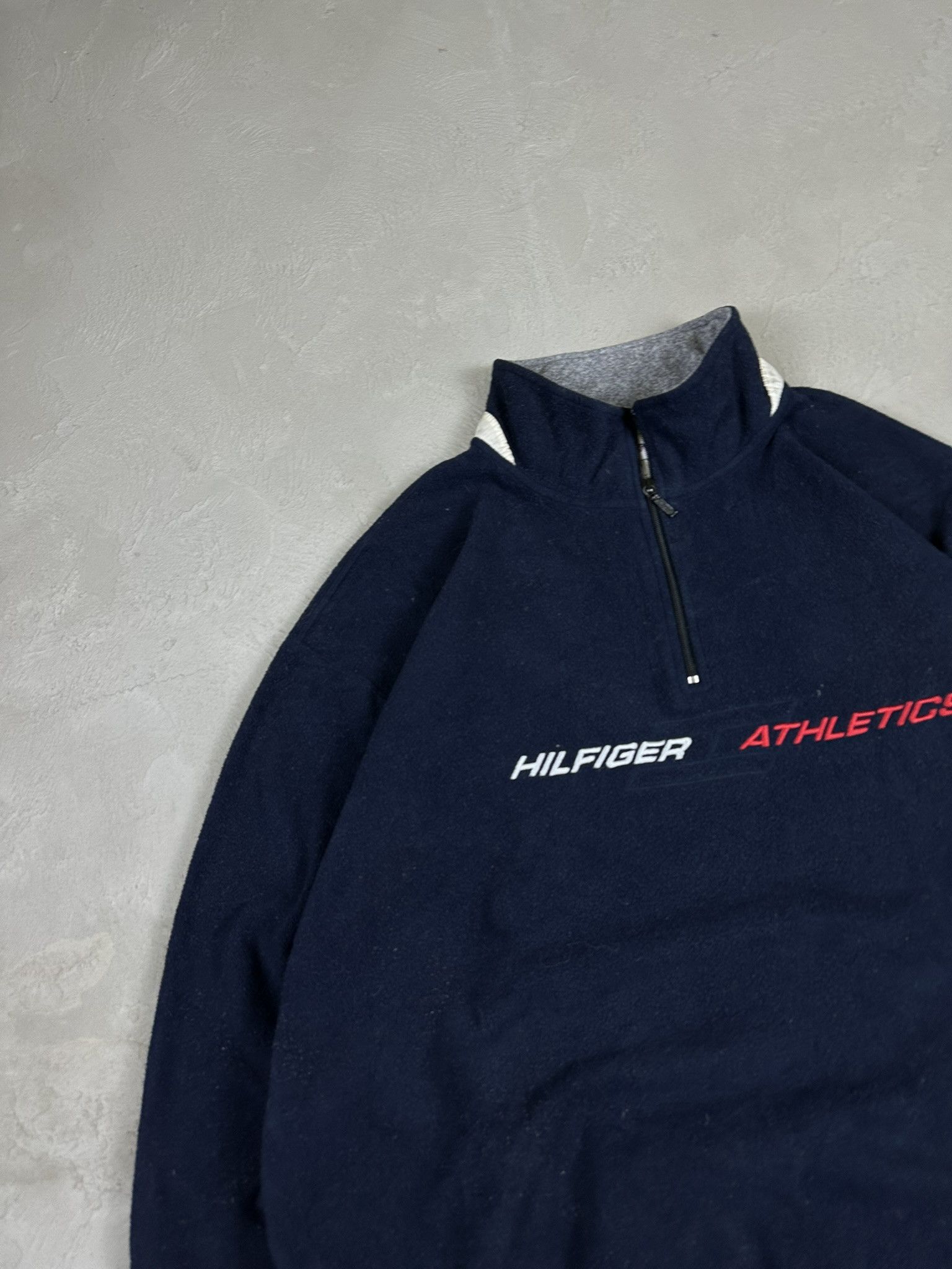 Tommy Hilfiger × Vintage 00s Vintage Y2k Tommy Hilfiger Sherpa Boxy Quaterzip Fleece Size US XXL / EU 58 / 5 - 6 Thumbnail