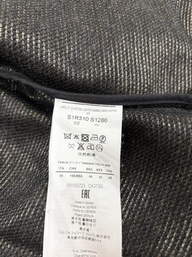 Emporio Armani AW2015 Emporio Armani Black Wool Aura Bomber Jacket Size US S / EU 44-46 / 1 - 10 Thumbnail
