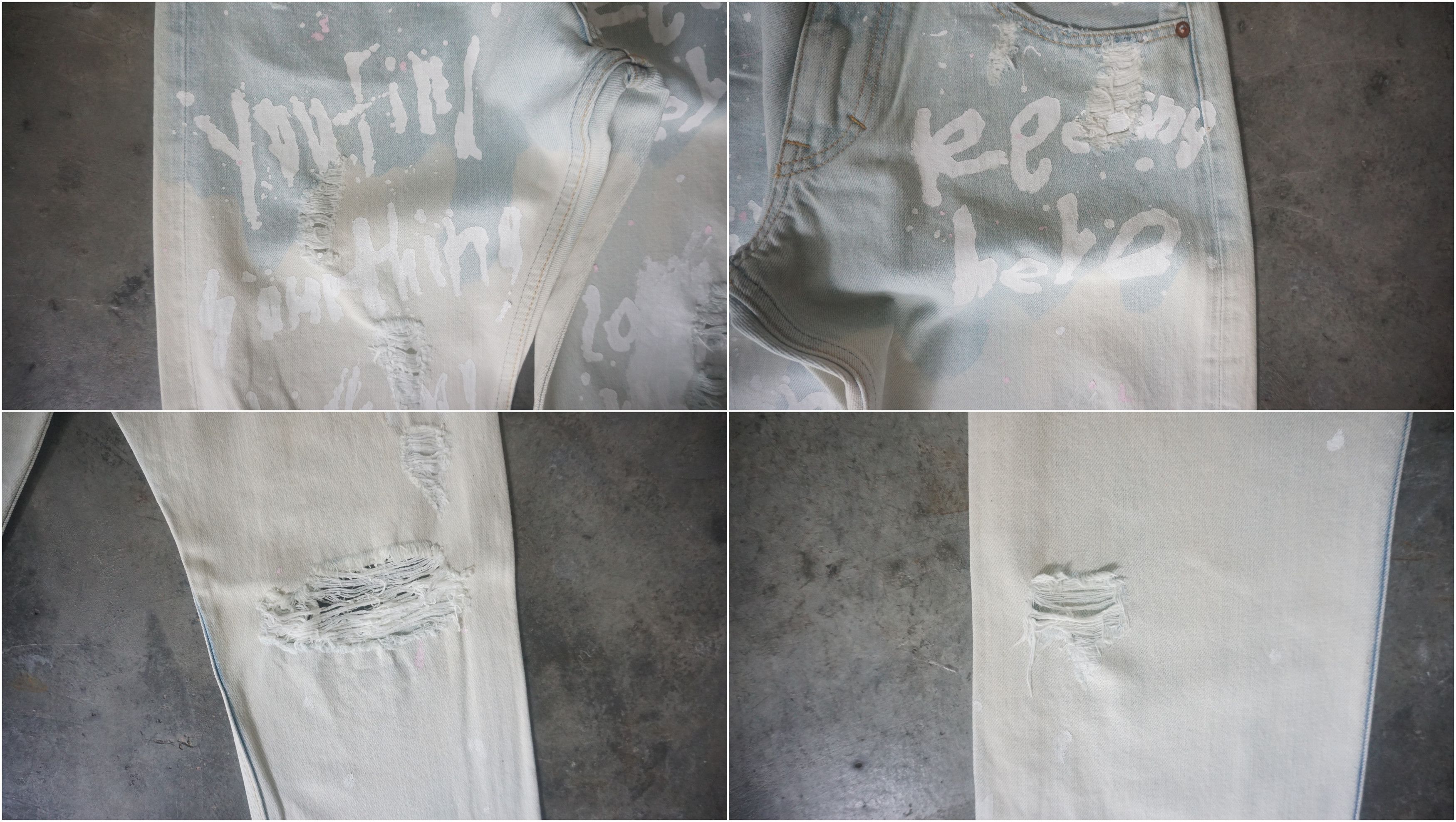 Japanese Brand RNA Sweat & bloods Ripped Punk Jeans Size US 31 - 8 Thumbnail