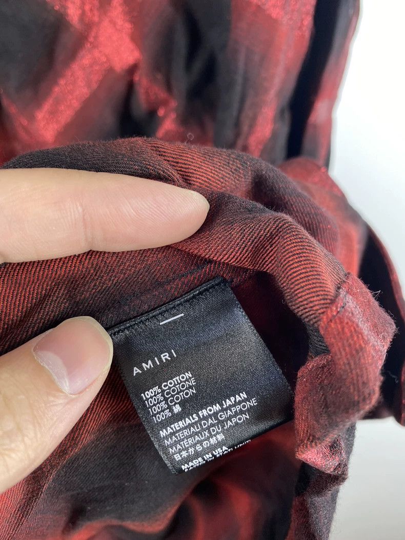 Amiri Amiri Red Plaid Glitter Shirt Size US M / EU 48-50 / 2 - 5 Thumbnail