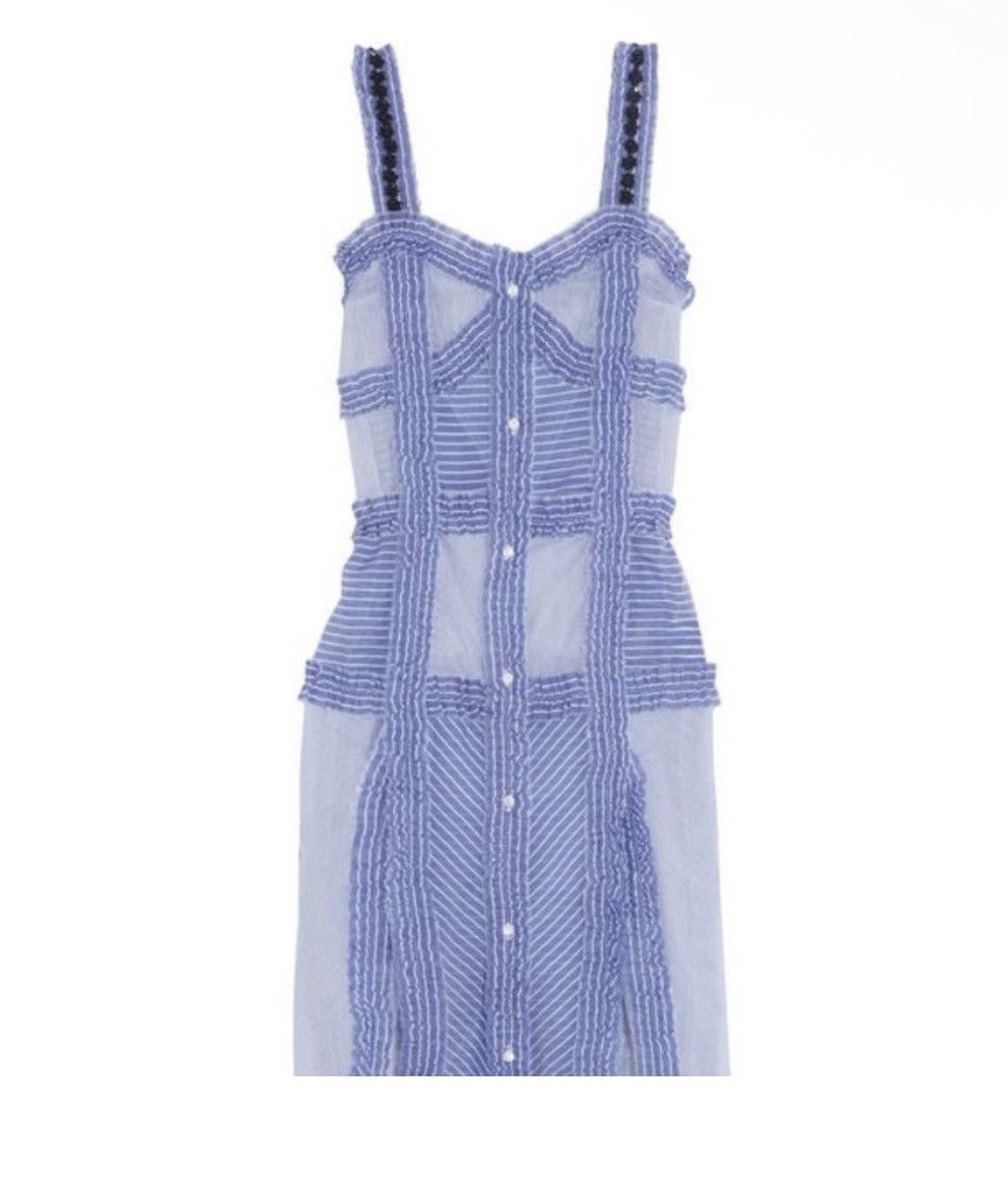 The Attico The Attico Margherita Cotton and Silk Stripe Dress size1 Size S / US 4 / IT 40 - 6 Thumbnail