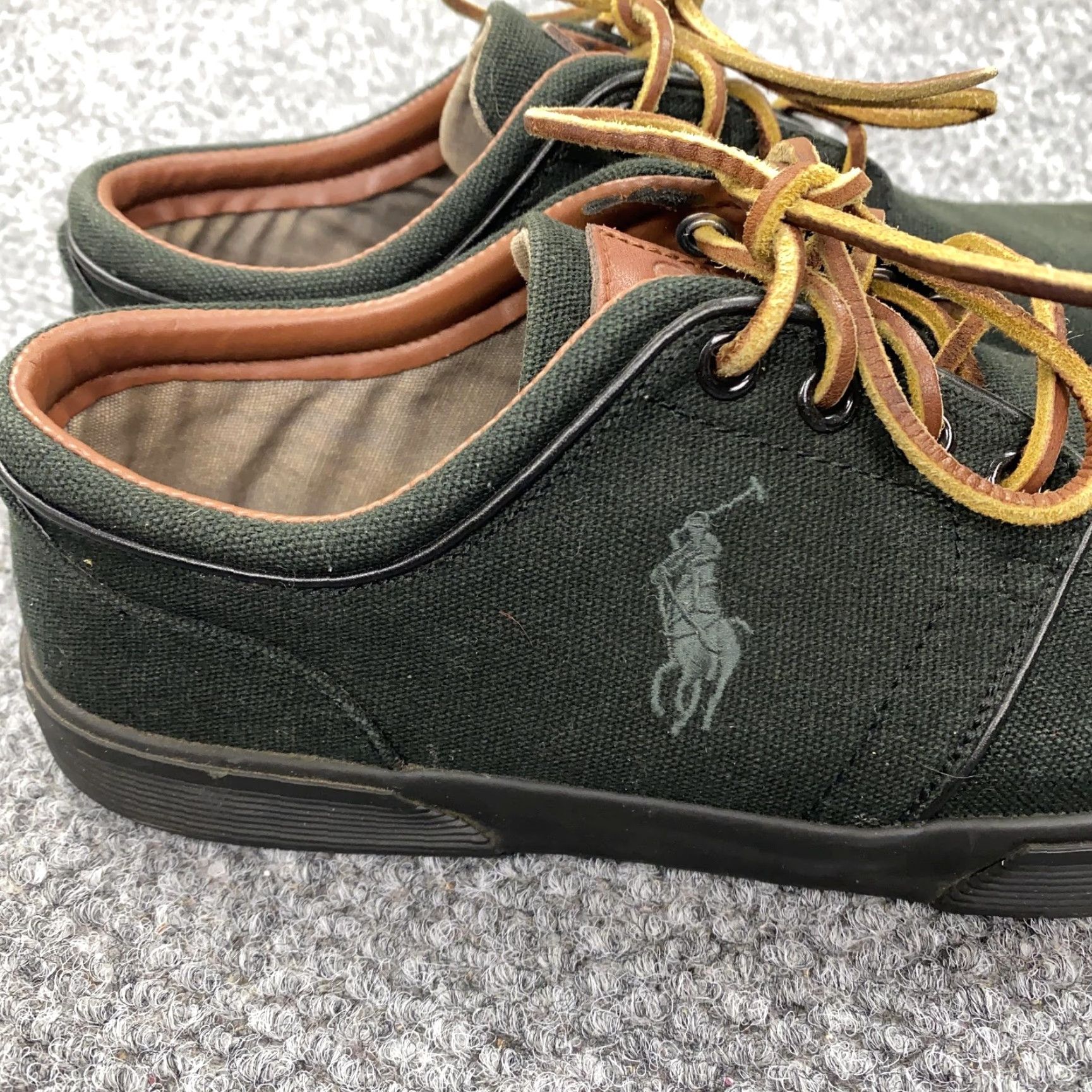 Polo Ralph Lauren Polo Ralph Lauren Faxon Low Shoes Mens 8D Black Canvas Leather Trim Lace Up Polo Ralph Lauren Faxon Low Black Lace Up Mens 8D Shoes Size US M / EU 48-50 / 2 - 3 Thumbnail