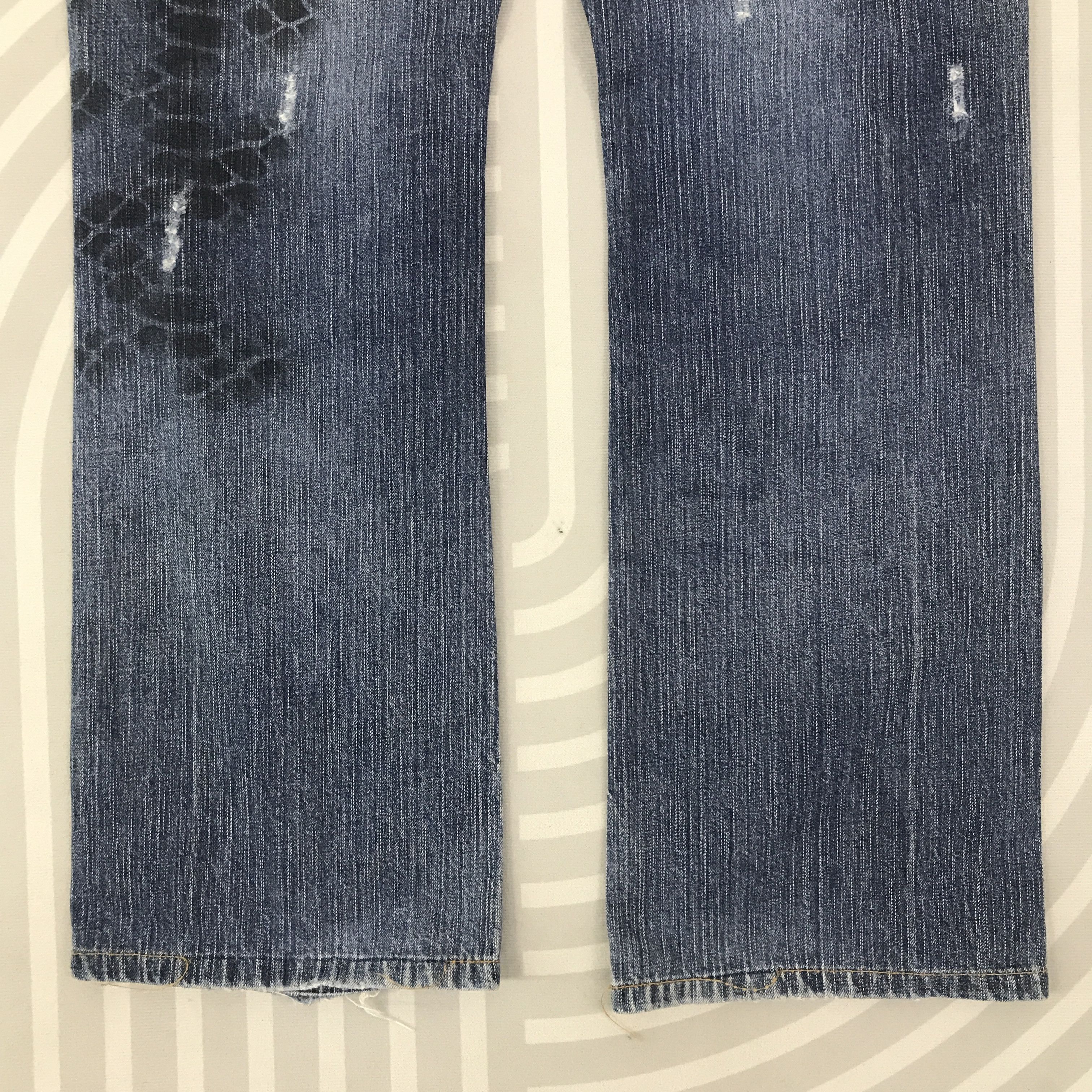 Edwin × Vintage Vtg Flare Edwin 505 Bootcut Distressed denim pants Size US 32 / EU 48 - 7 Thumbnail