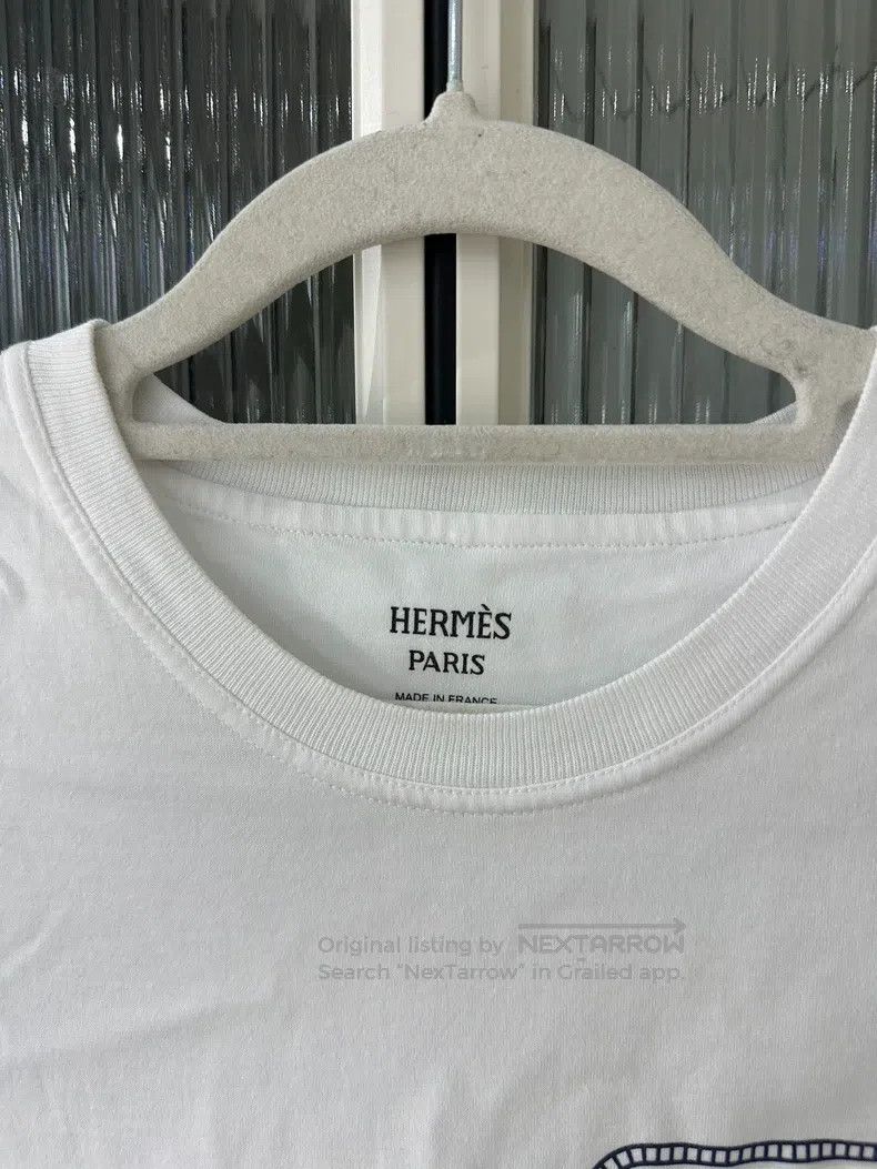 Hermes Hermes White embroidered short-sleeve dress Size XS / US 0-2 / IT 36-38 - 3 Thumbnail