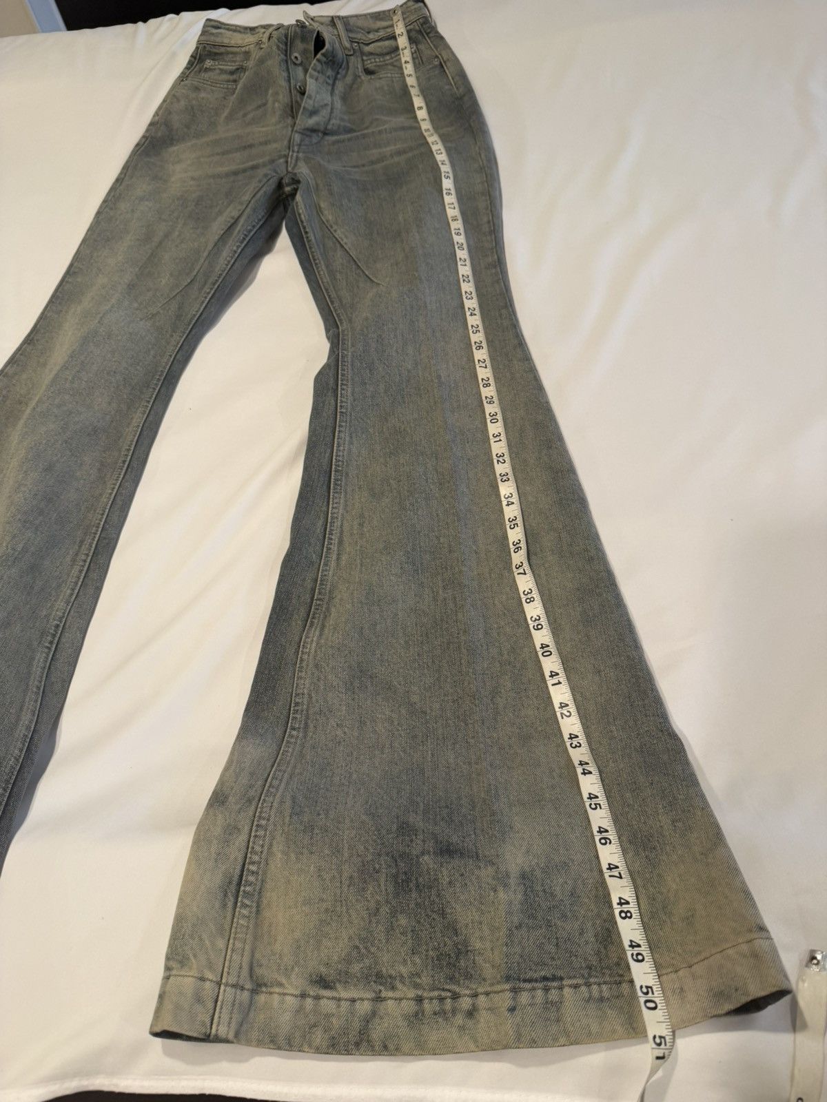 Rick Owens Rick Owens Bolans Faded Wide-Leg Jeans. 28 Size US 28 / EU 44 - 3 Thumbnail