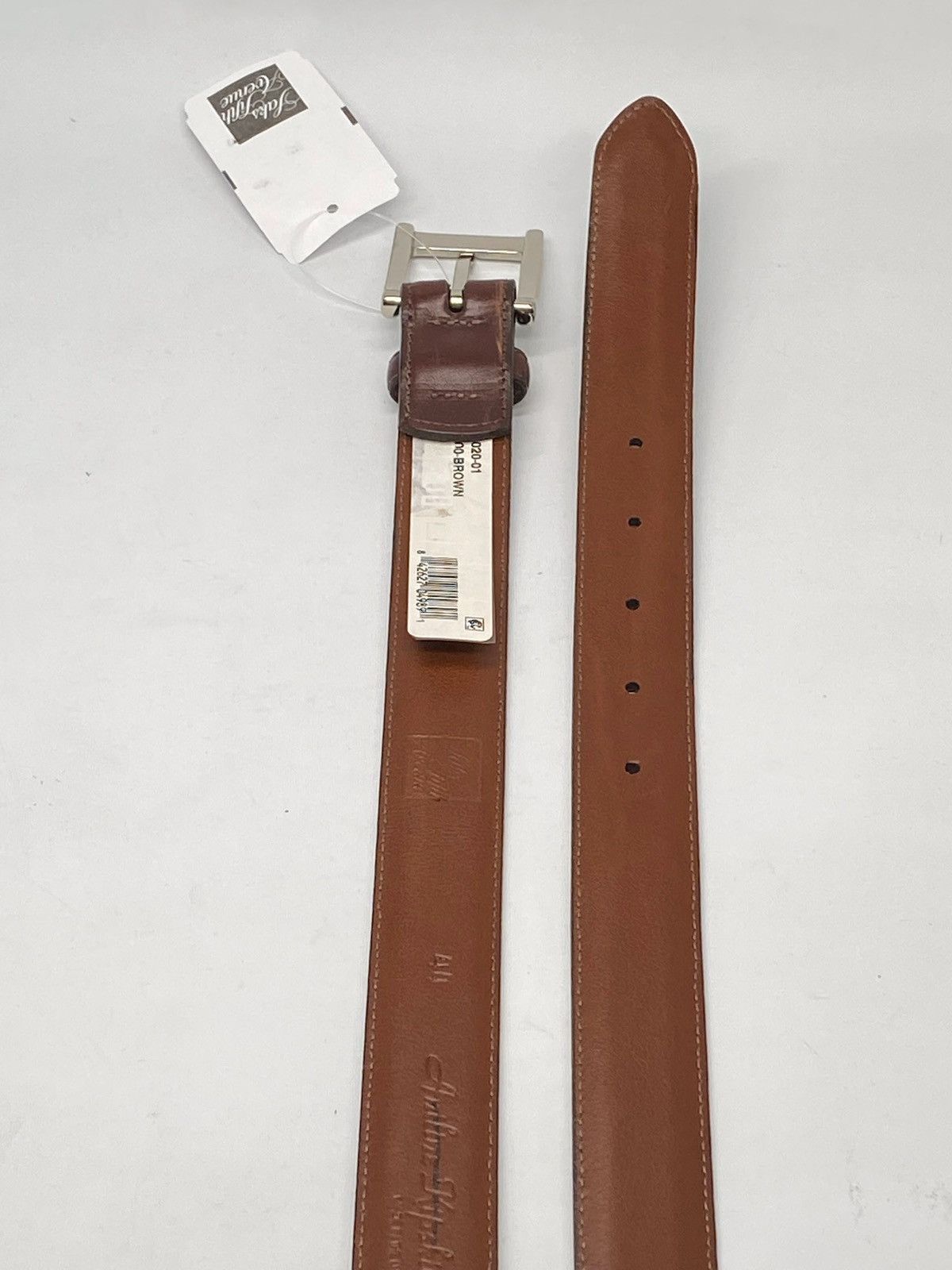 Saks Fifth Avenue Saks Fifth Avenue Brown Leather Belt size 44 Size 44 - 3 Thumbnail
