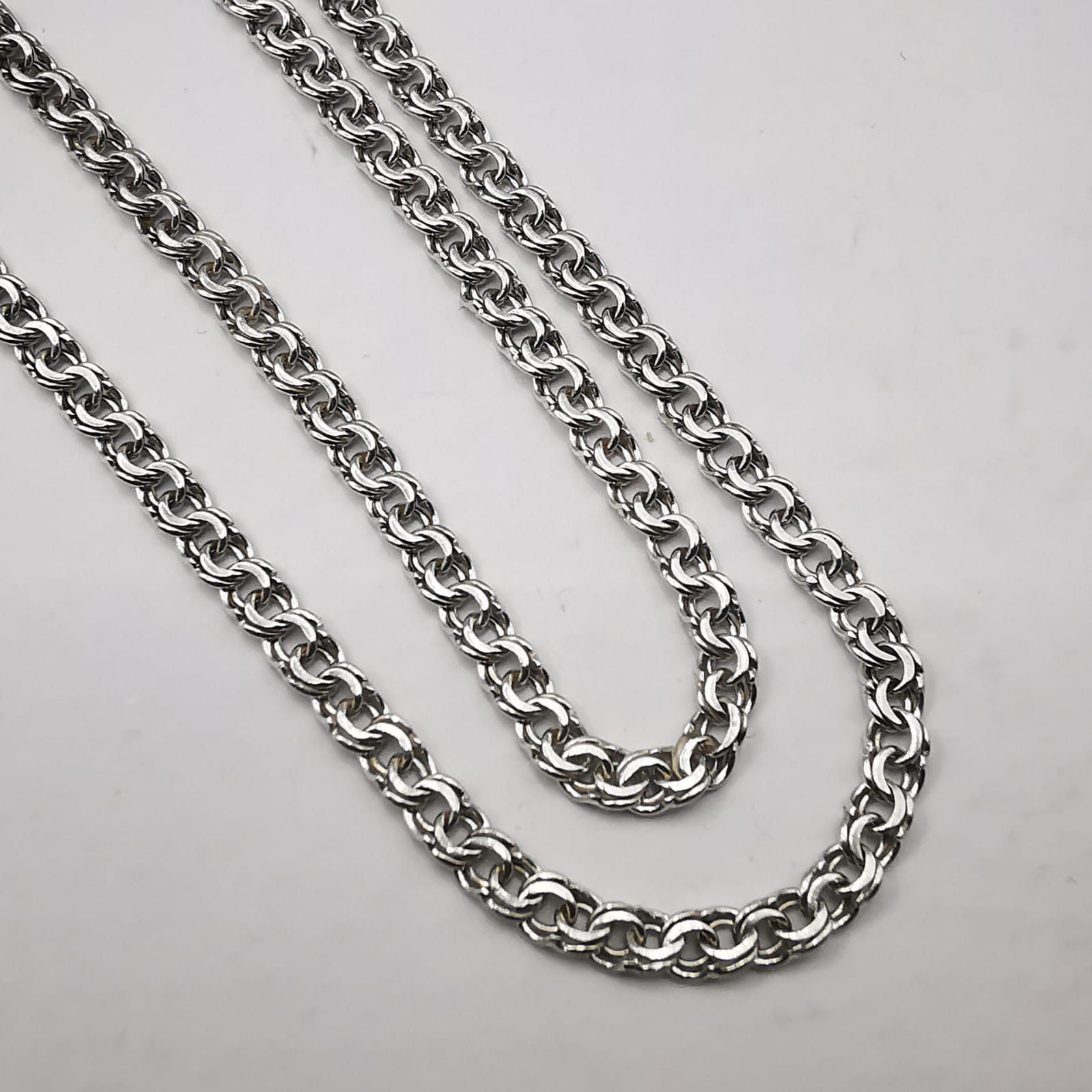Sterling Silver Vintage Jewelry Chain Necklece,925 Sterling Silver 8,34g Size ONE SIZE - 3 Thumbnail