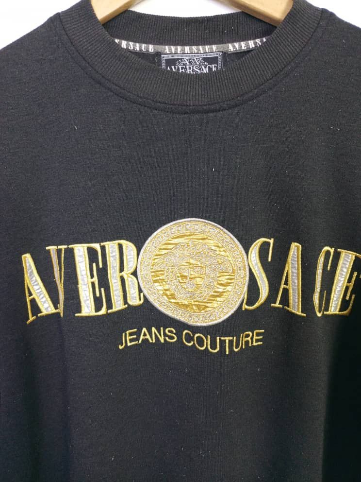 Designer × Versace × Vintage 90's A.VERSACE Versace embroidered logo sweatshirt Size US M / EU 48-50 / 2 - 3 Thumbnail