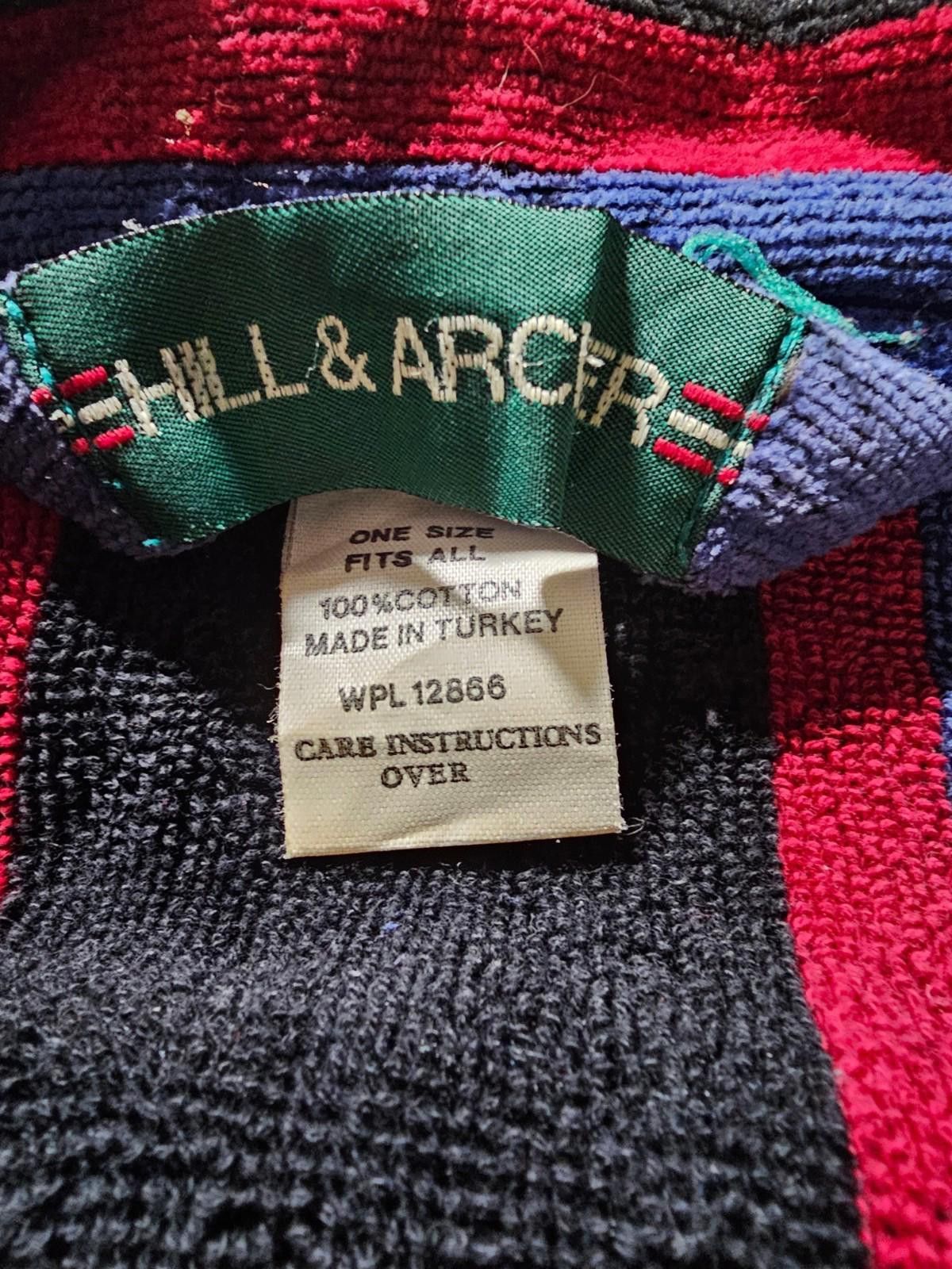 Designer Vintage Turkish Towel Robe OS 80s Hill & Archer Belted Thick Size ONE SIZE - 2 Thumbnail