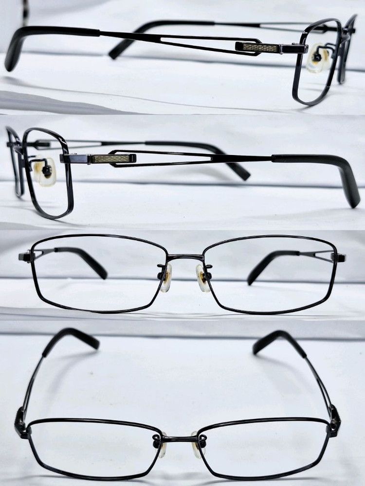 Other VINTAGE INCLUSE Midnight Blue Square Glasses Grid Hinge Size ONE SIZE - 4 Thumbnail