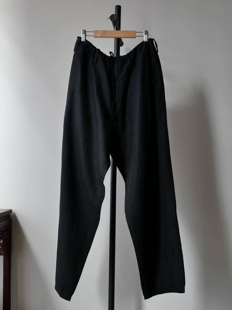Yohji Yamamoto Yohji Yamamoto size 1 15ss linen straight-leg drawstring pa Size US 28 / EU 44 - 1 Thumbnail