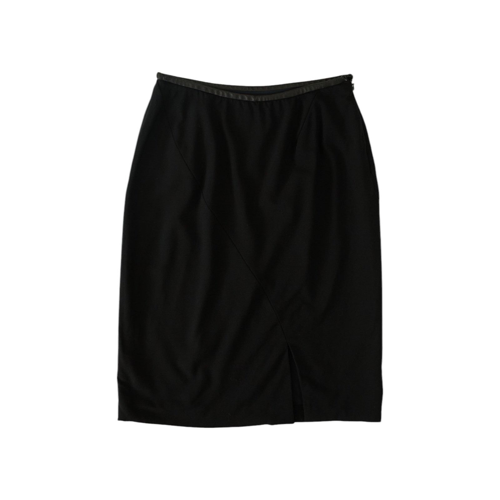 Gucci by Tom Ford F/W 1997 Leather Waistband Black Skirt Size 26" / US 2 / IT 38 - 1 Thumbnail