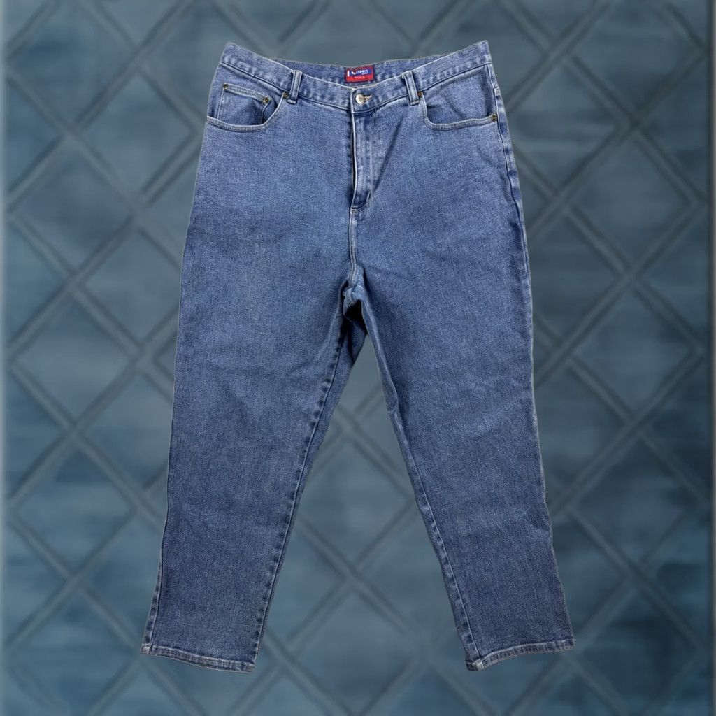 Denime VTG Westport Denim Women's Classic Fit Straight Leg Jeans Medium Wash Size 18 Blue 28in Inseam Regular 18 Jeans Mens Womens Boys Girls Size ONE SIZE - 1 Thumbnail