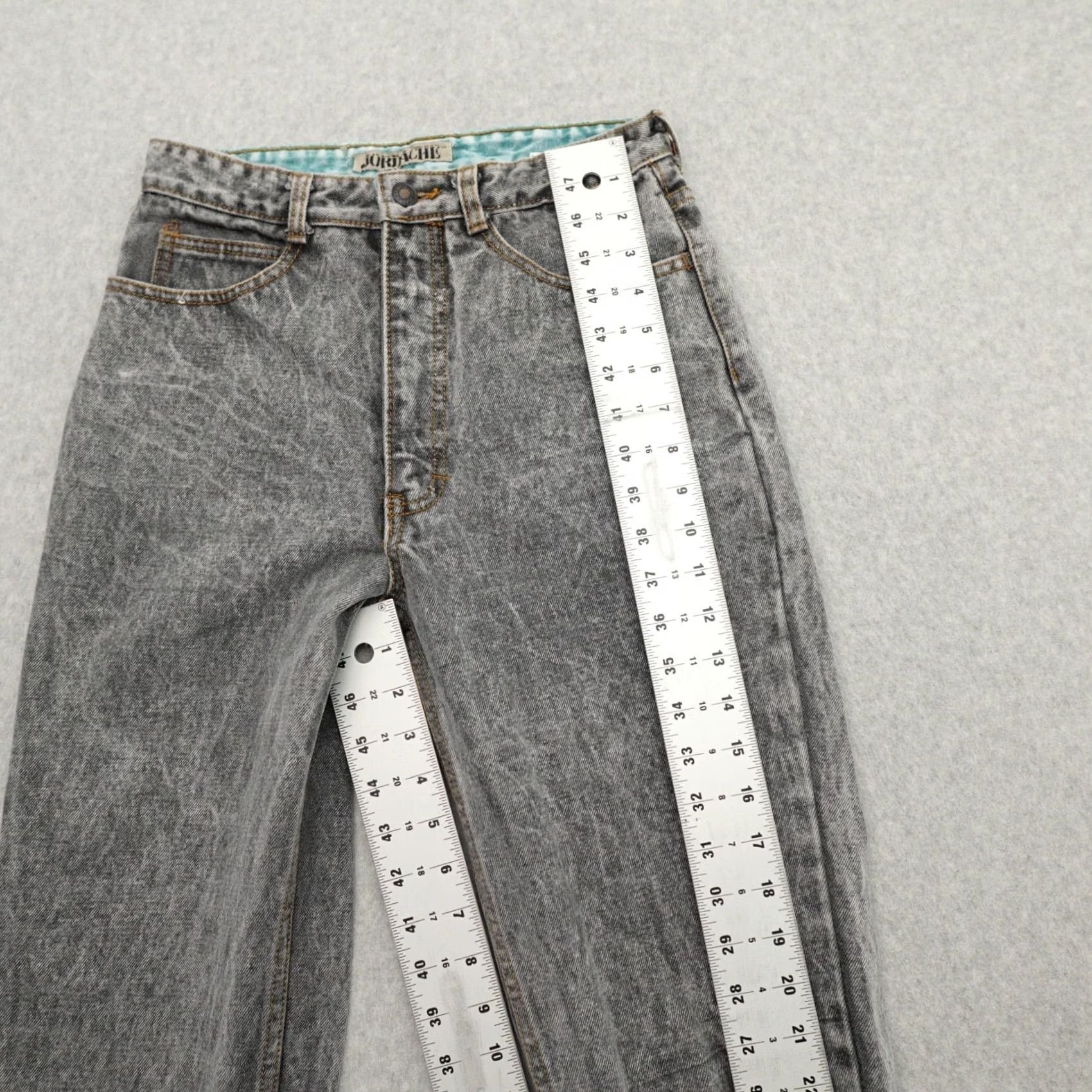 Jordache VINTAGE Jordache Women's Jeans Skinny 11/12 Gray Acid Wash High Rise Ankle 11X28 GENDER: Women Size 32" / US 10 / IT 46 - 5 Thumbnail