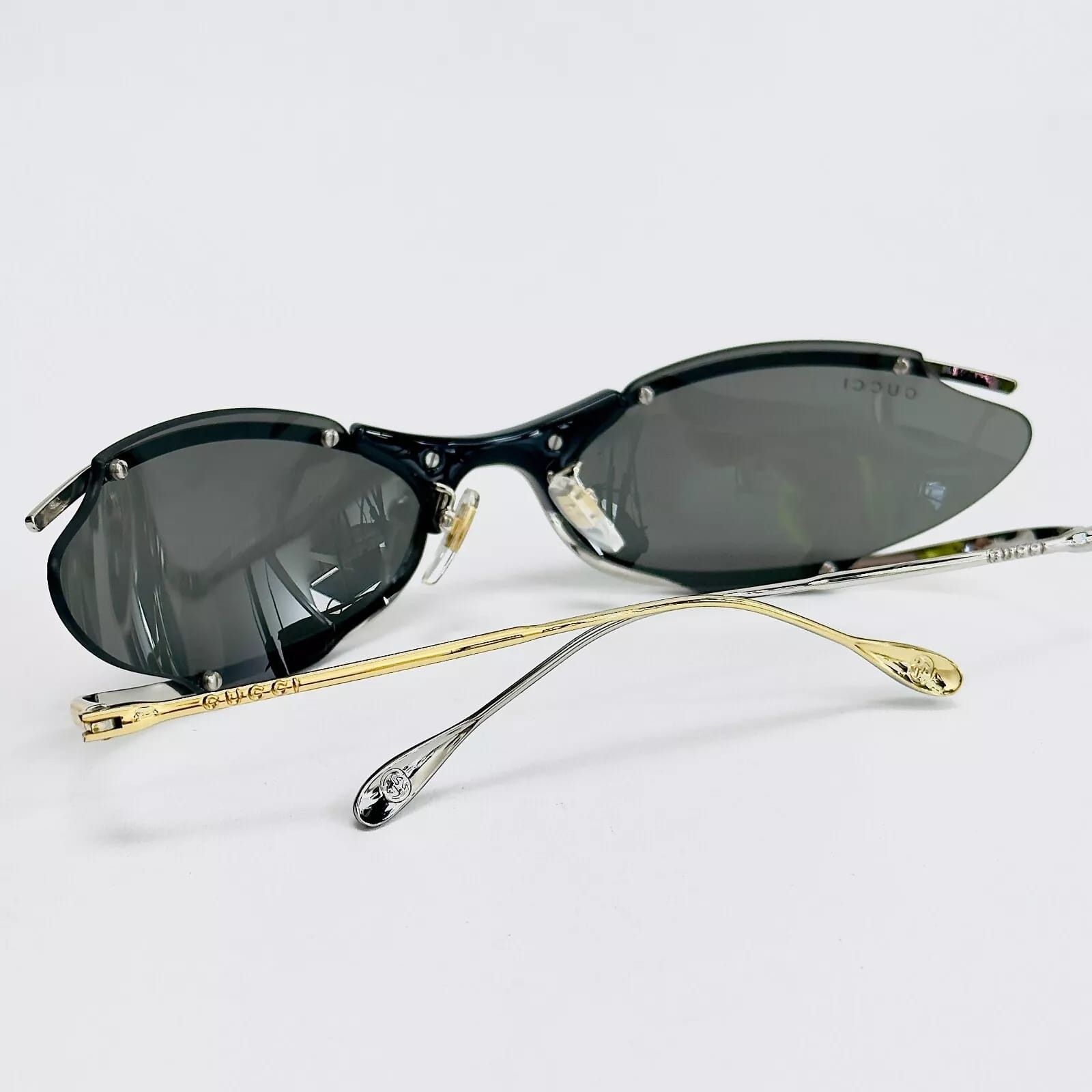 Gucci GUCCI 1487 Black Silver Gold Designer Mask Gg1487S 001 Size ONE SIZE - 7 Thumbnail