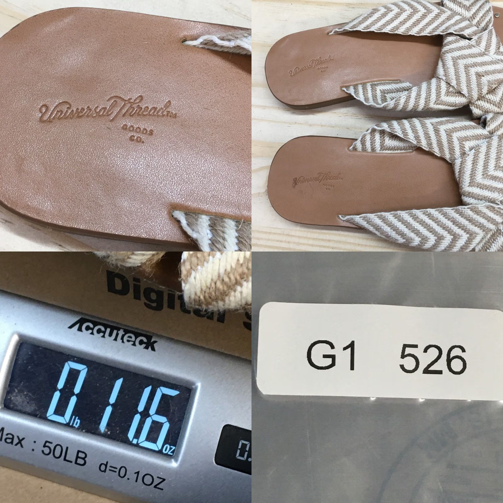 Vintage Universal Thread Sandals Womens 7 Louise Chevron Print Knotted Flats Brown Sandal Casual Slip On Flat Womens Brown Chevron Print Louise Sandal Size US 7 / IT 37 - 9 Thumbnail